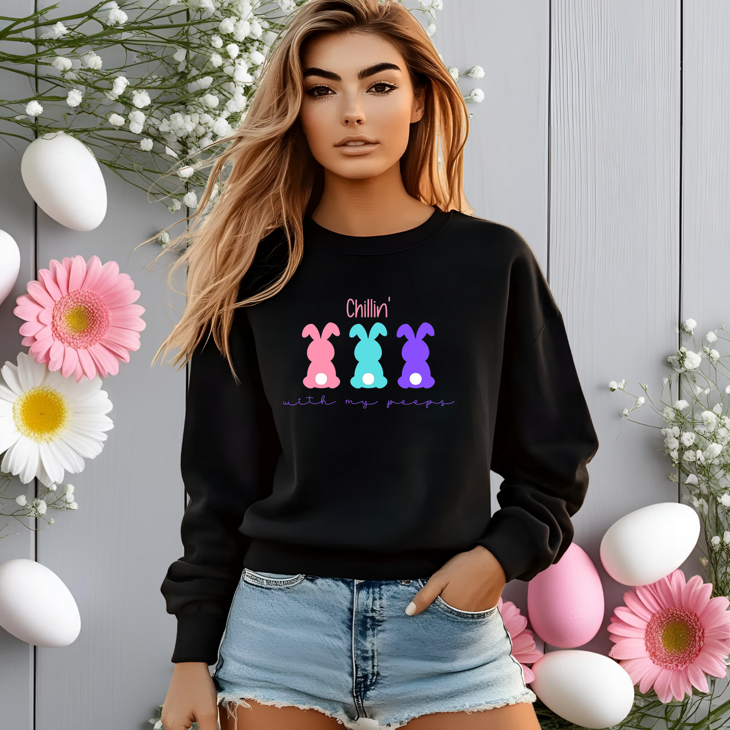 Chillin’ With My Peeps Crewneck Sweatshirt