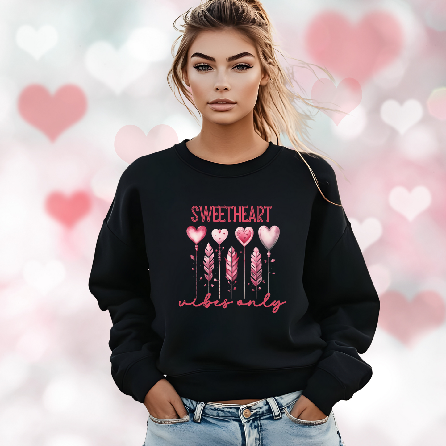 Sweetheart Vibes Only Crewneck Sweatshirt