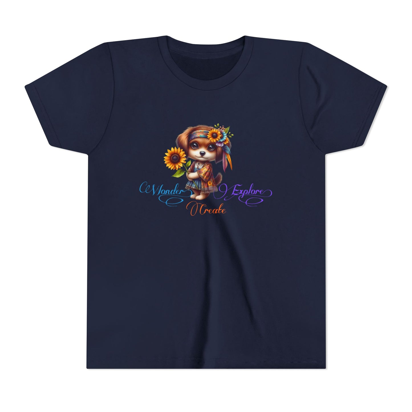 Wonder, Explore, Create Kid’s T-Shirt