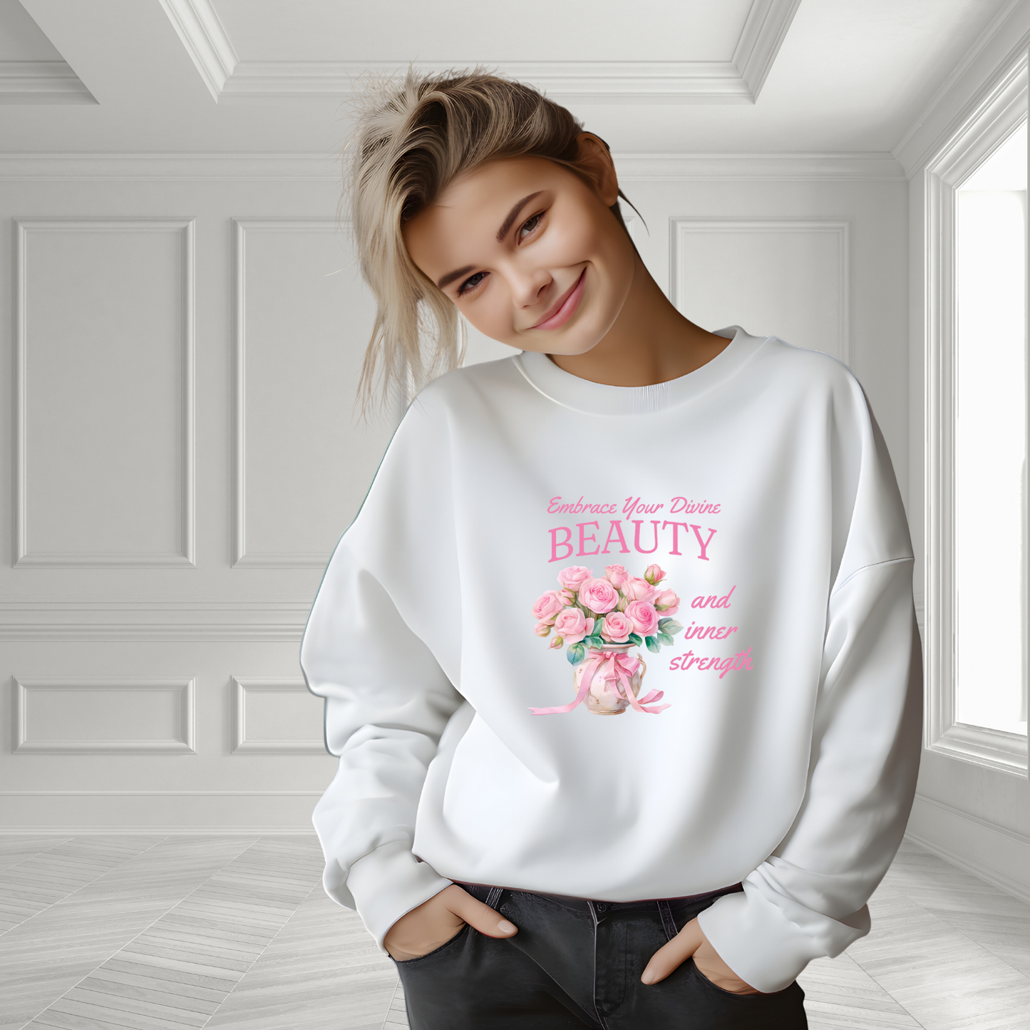 Embrace Your Divine Beauty Crewneck Sweatshirt