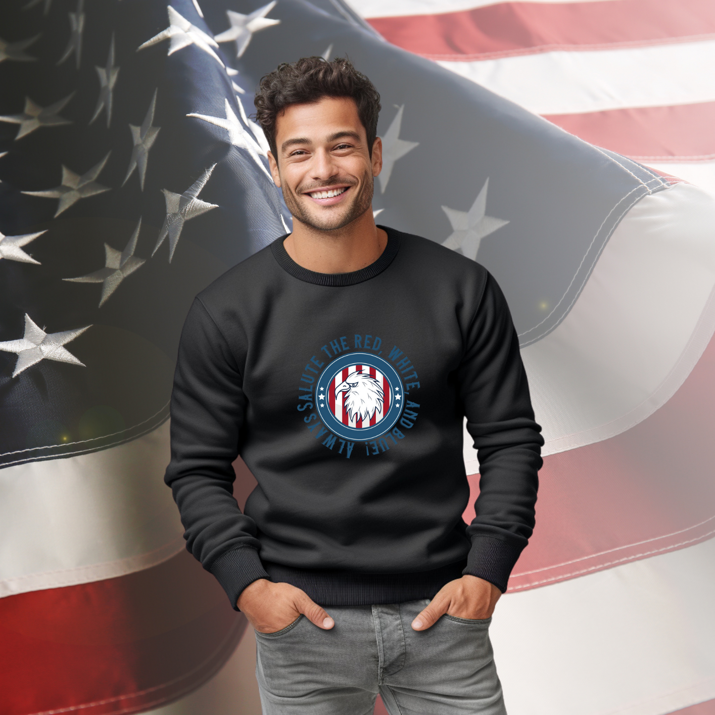 Always Salute Crewneck Sweatshirt