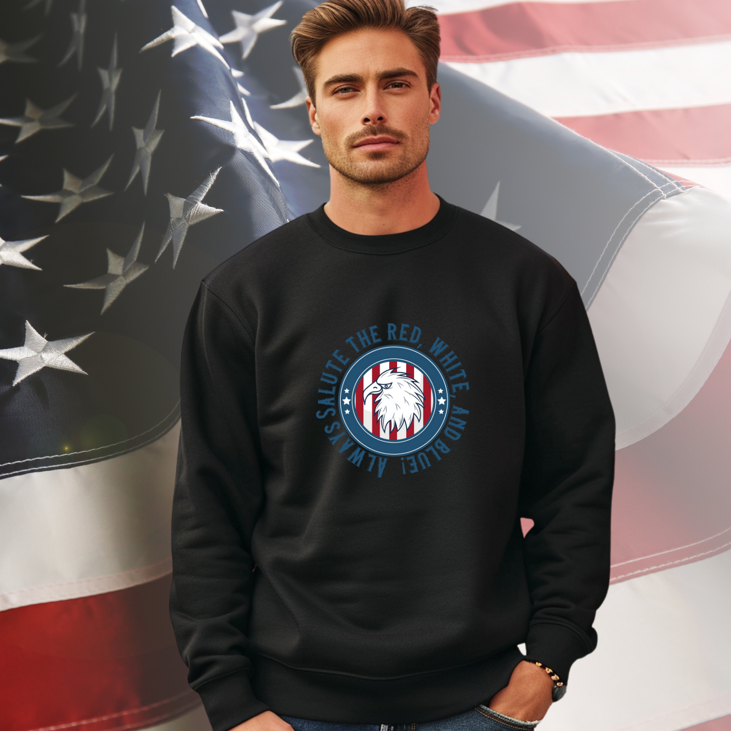 Always Salute Crewneck Sweatshirt