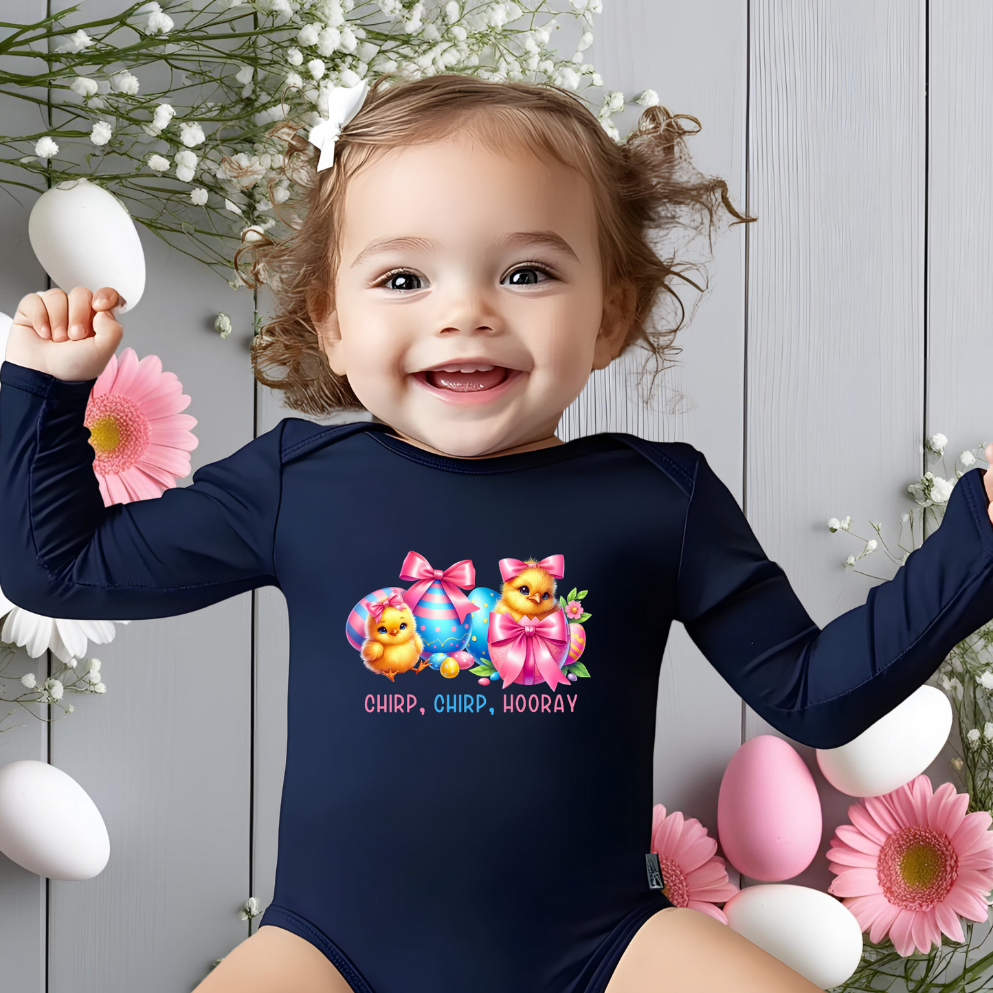 Chirp, Chirp, Hooray Infant Long Sleeve Onesie