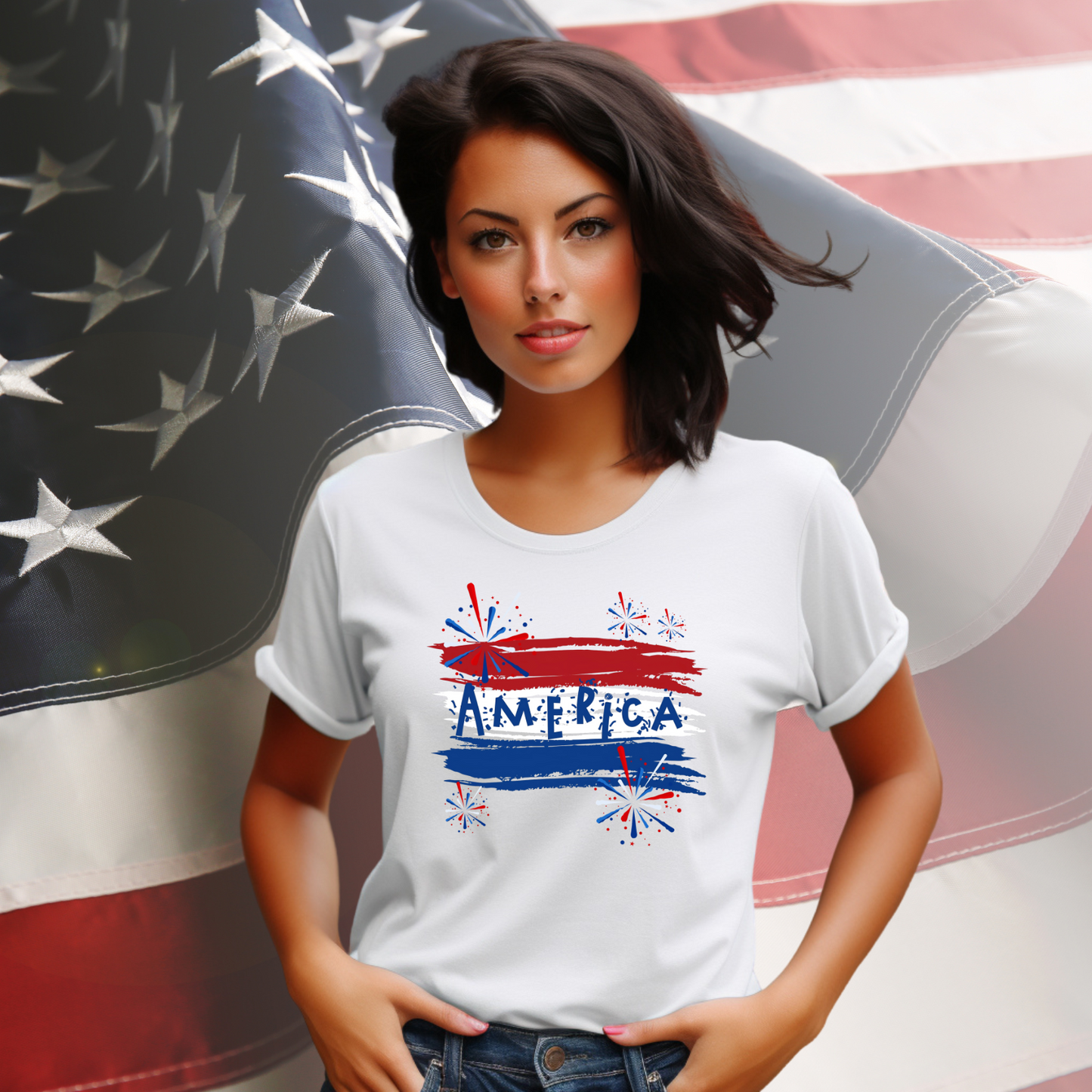 America Firework Burst T-Shirt