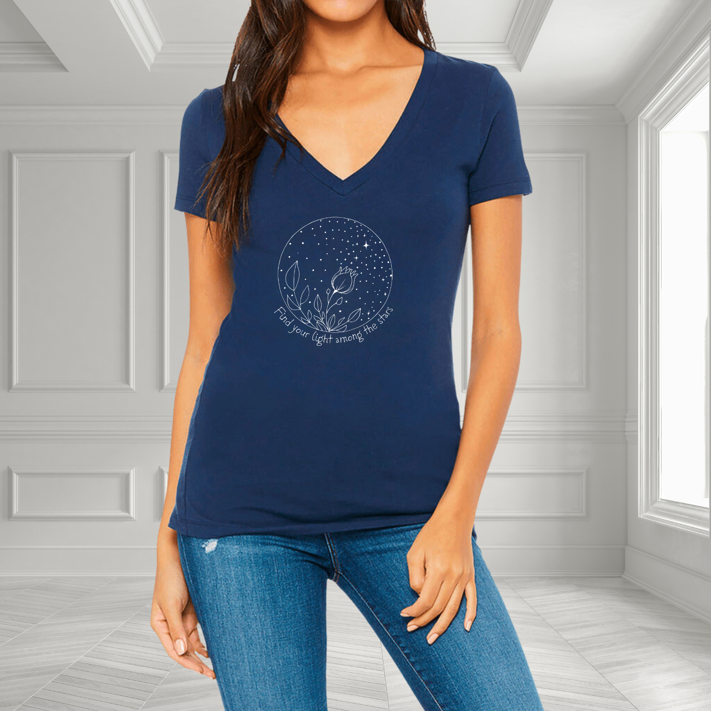Find Your Light Among The Stars V-Neck T-Shirt