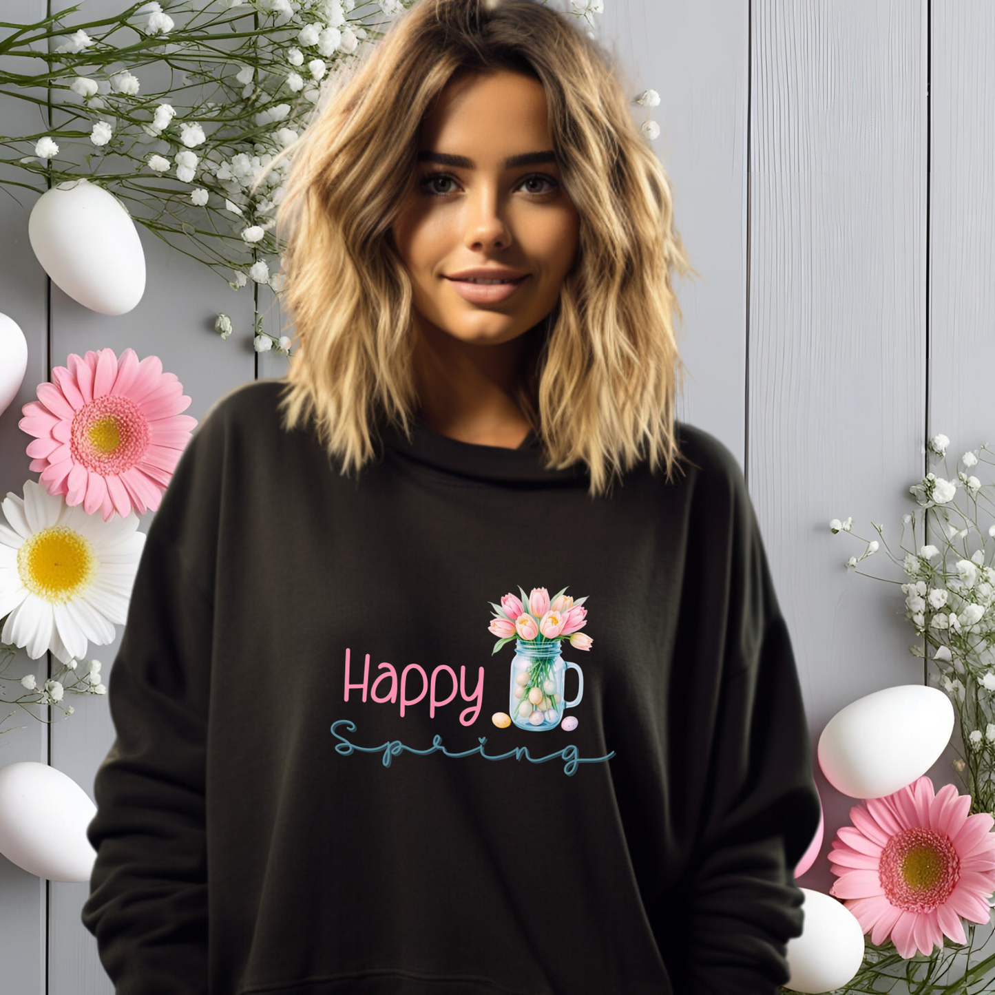 Happy Spring Crewneck Sweatshirt