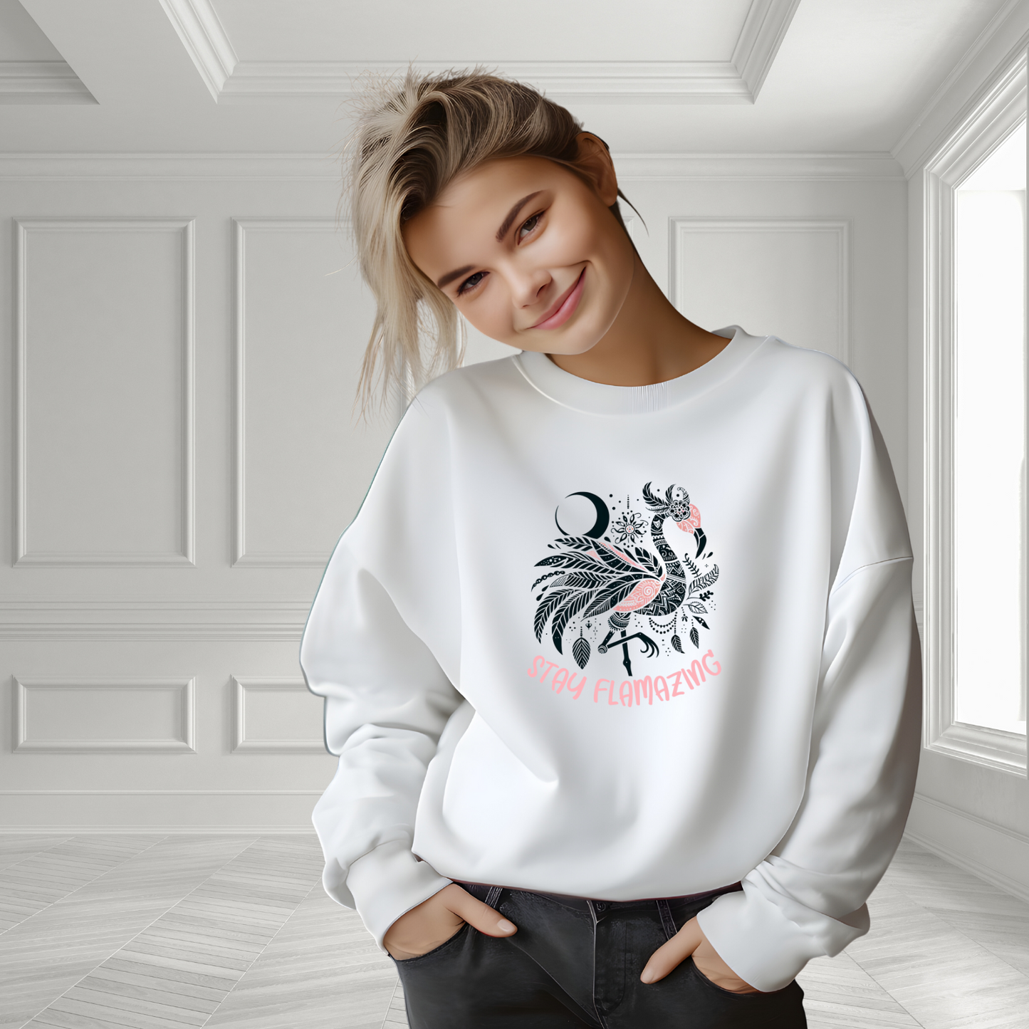 Stay Flamazing Crewneck Sweatshirt