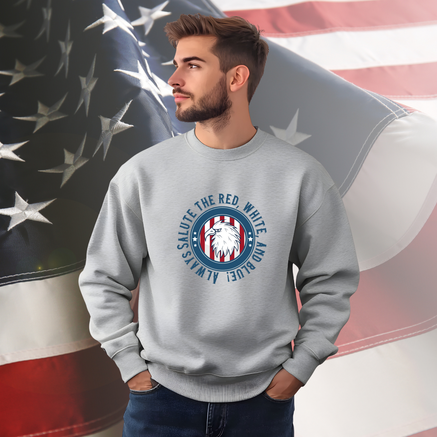 Always Salute Crewneck Sweatshirt
