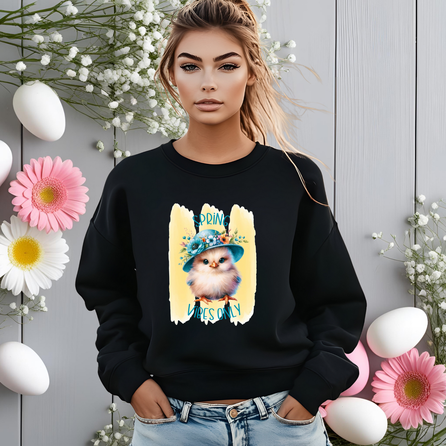 Spring Vibes Only Crewneck Sweatshirt