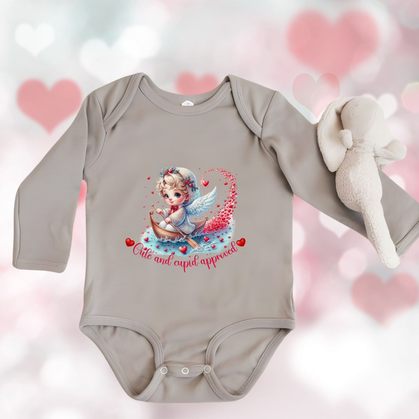 Cute And Cupid Approved Infant Long Sleeve Onesie