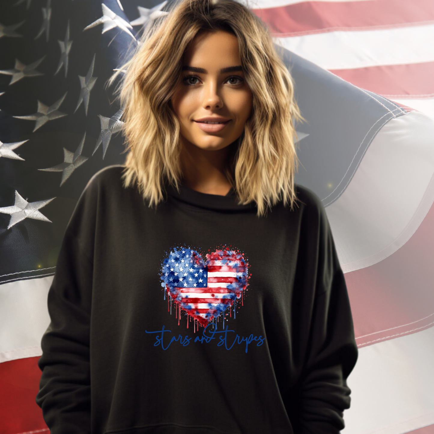 Stars and Stripes Crewneck Sweatshirt