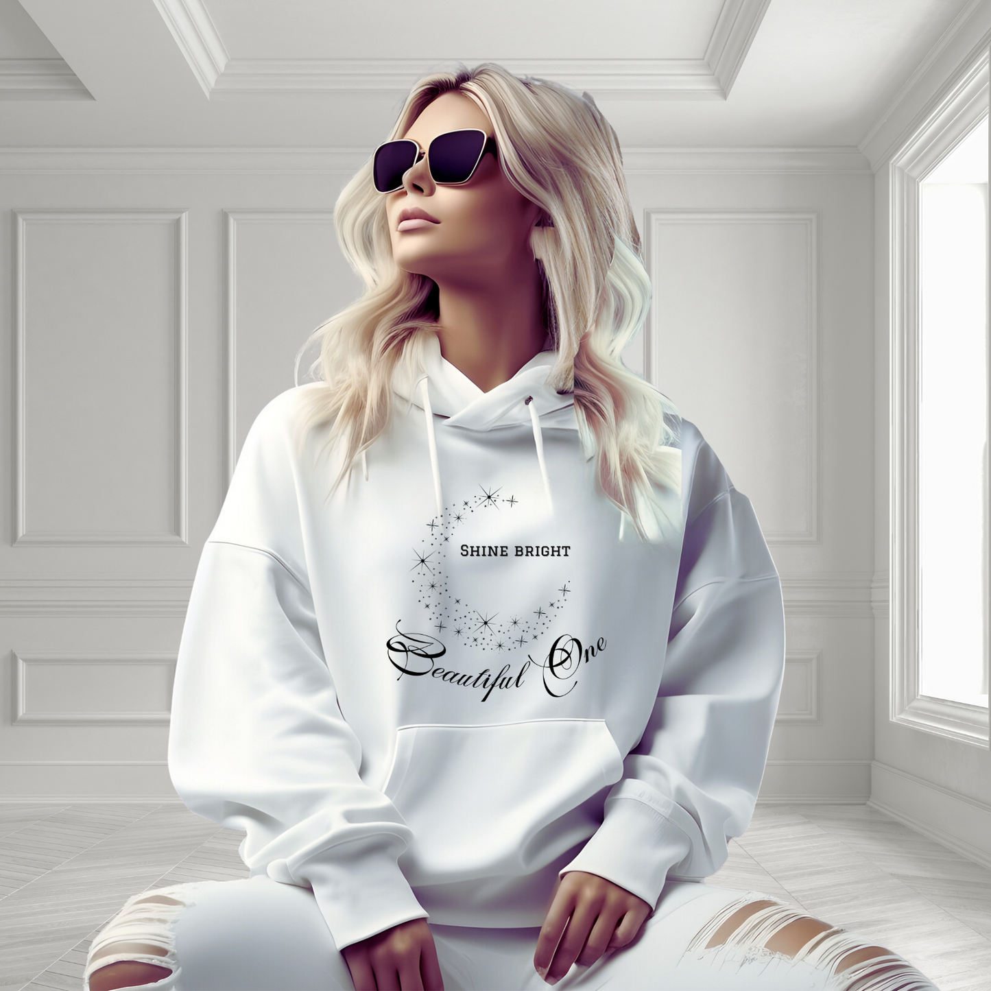 Shine Bright Beautiful One Pullover Hoodie