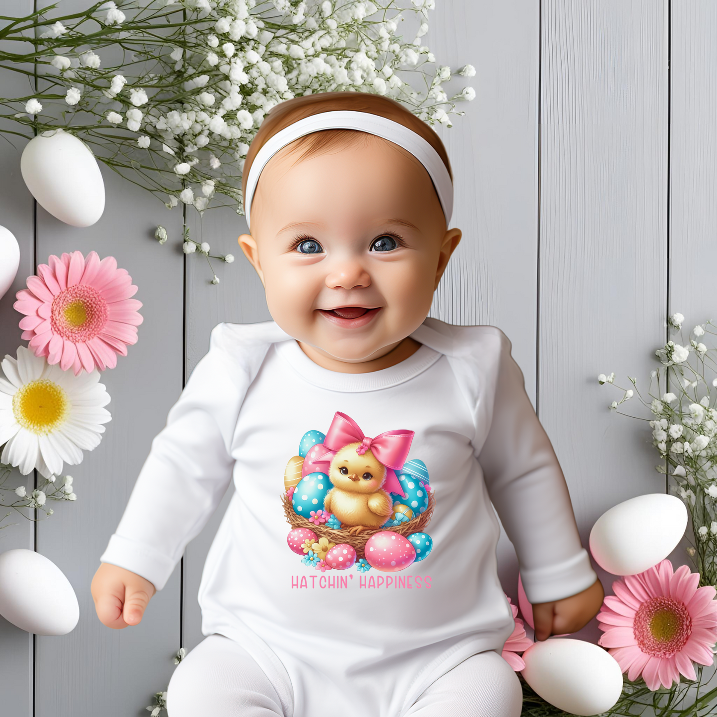 Hatchin’ Happiness Infant Long Sleeve Onesie