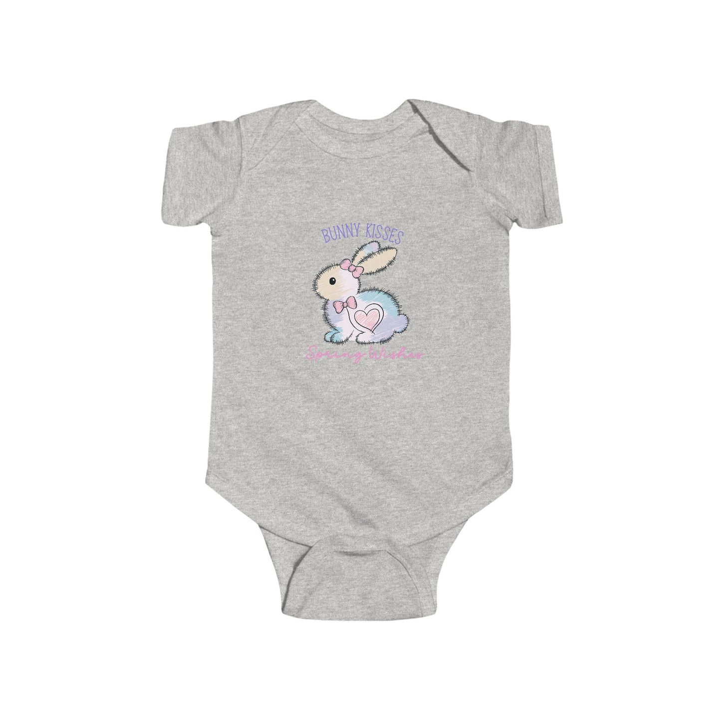 Bunny Kisses, Spring Wishes Infant Short Sleeve Onesie
