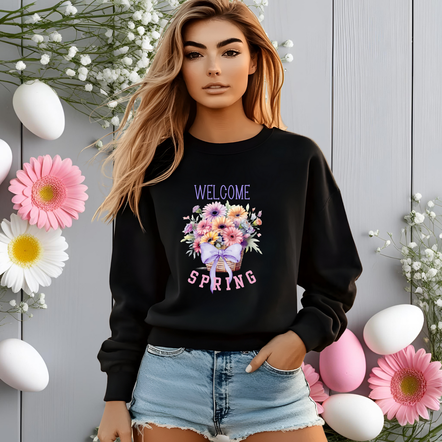 Welcome Spring Crewneck Sweatshirt