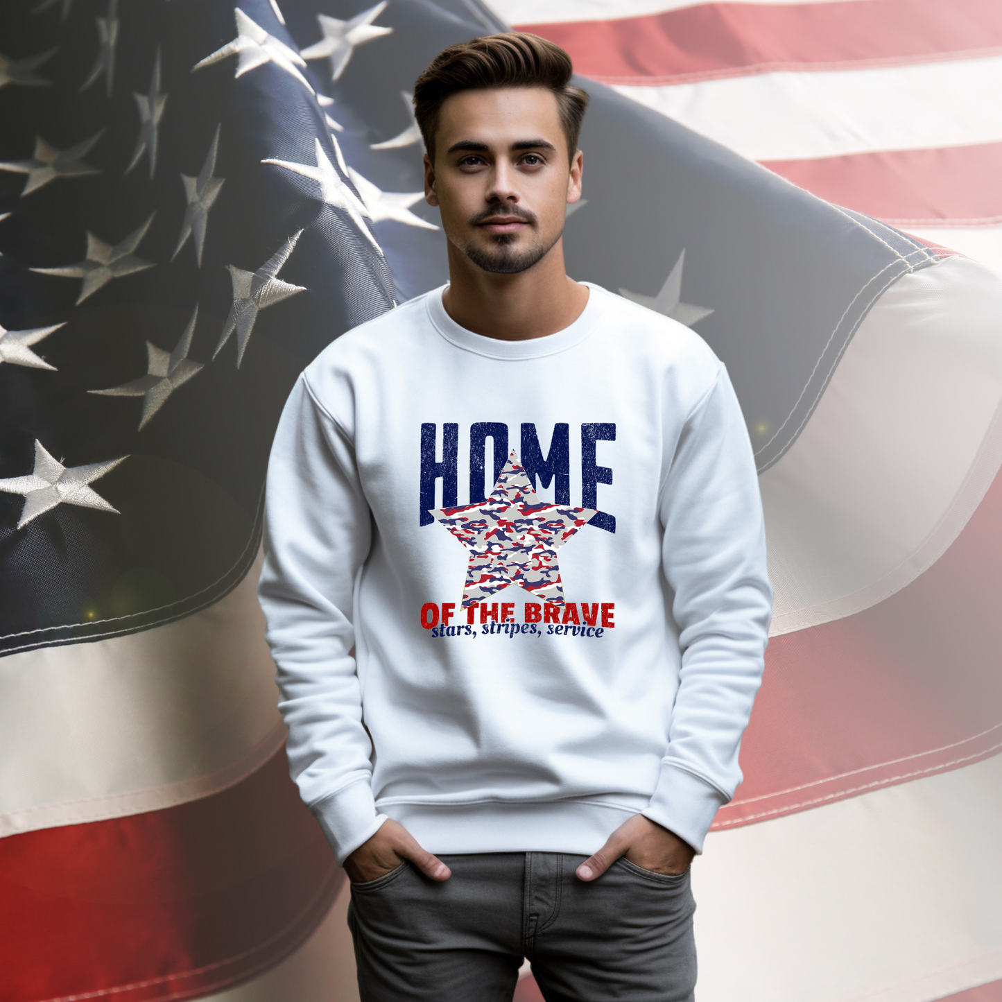 Home Of The Brave Crewneck Sweatshirt