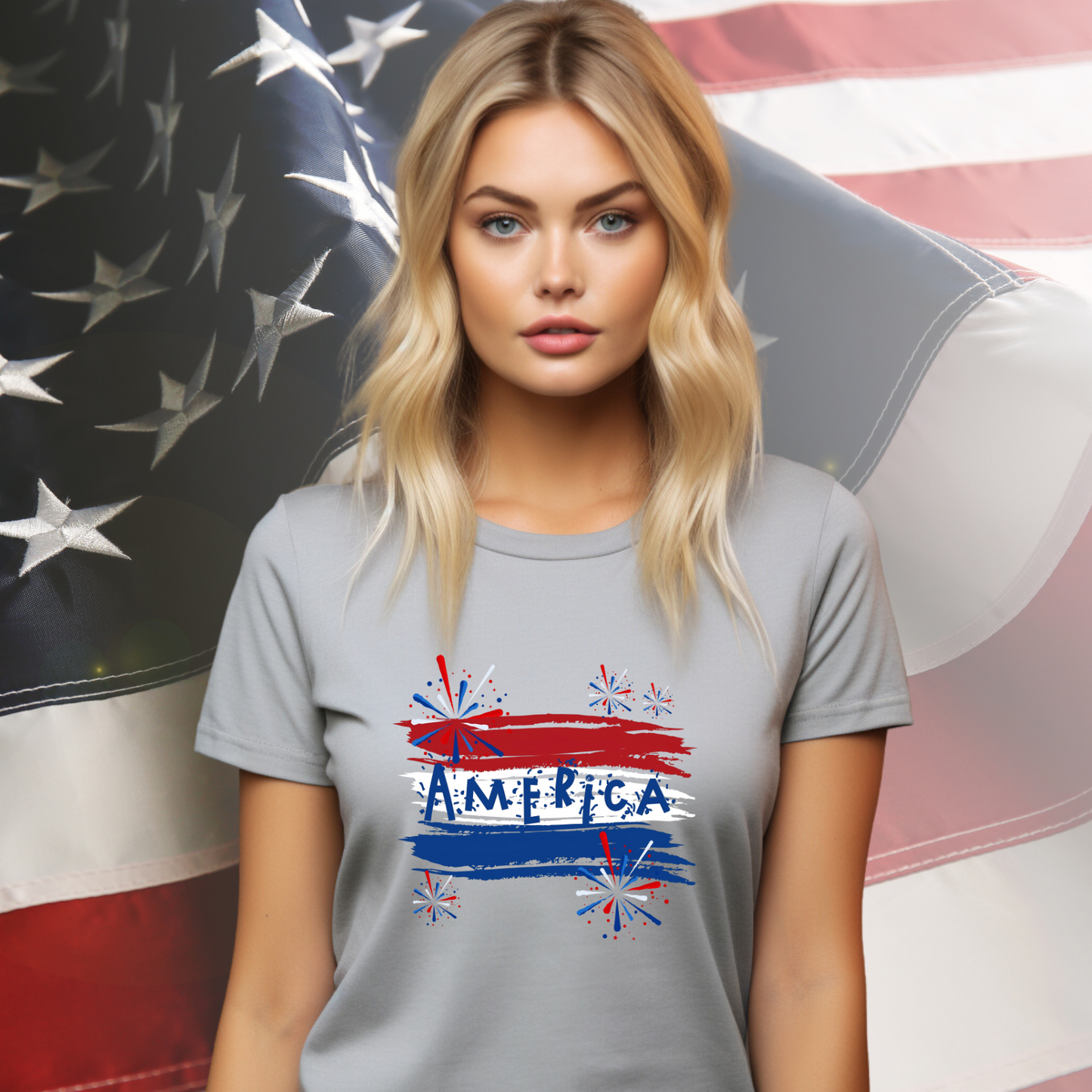 America Firework Burst T-Shirt