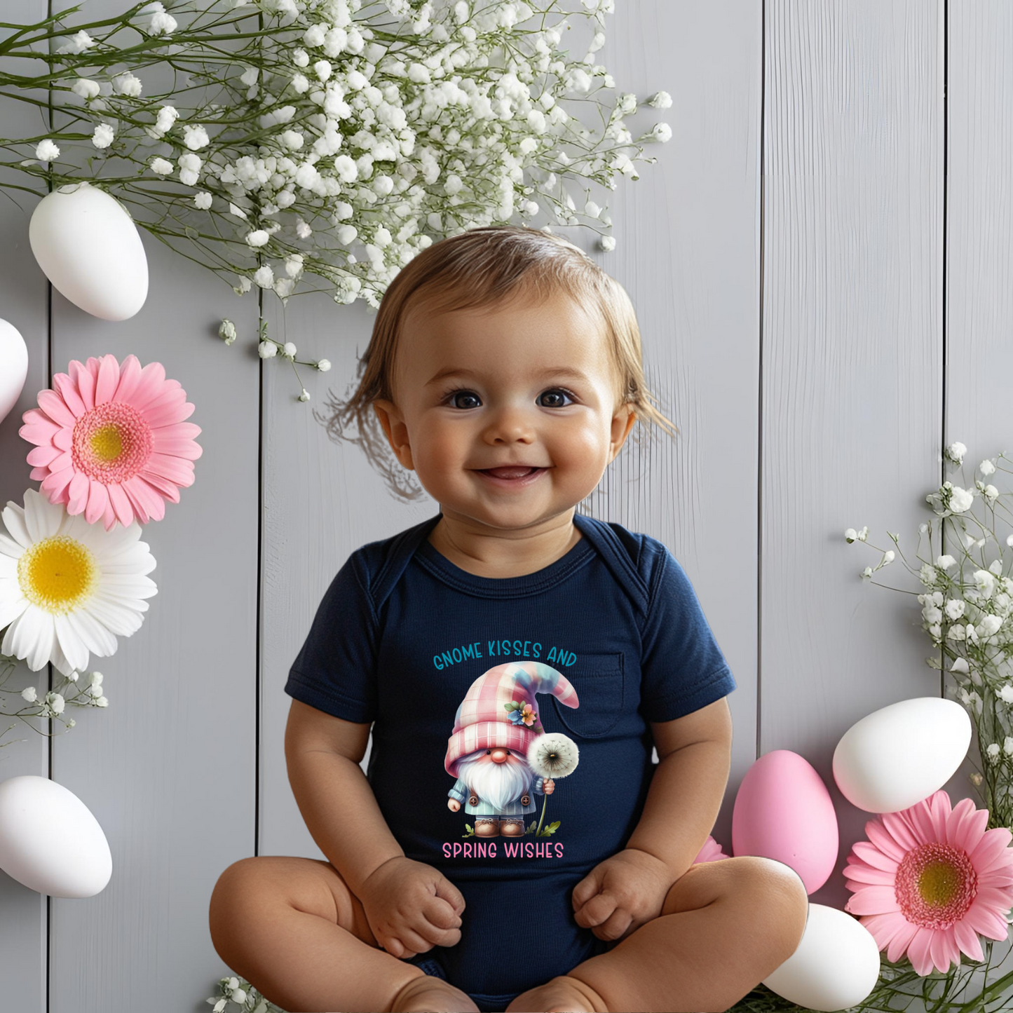 Gnome Kisses Infant Short Sleeve Onesie