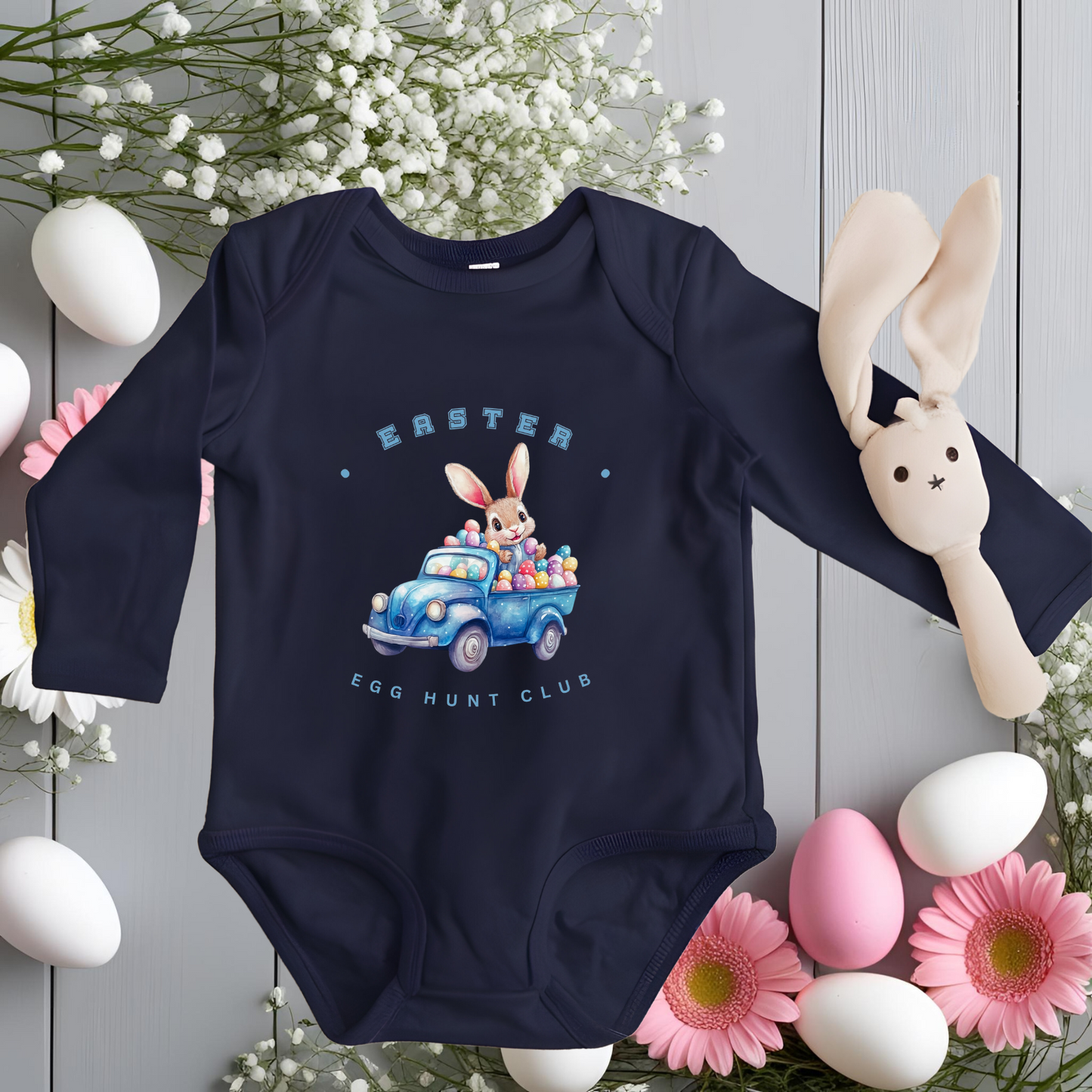 Easter Egg Hunt Club Infant Long Sleeve Onesie