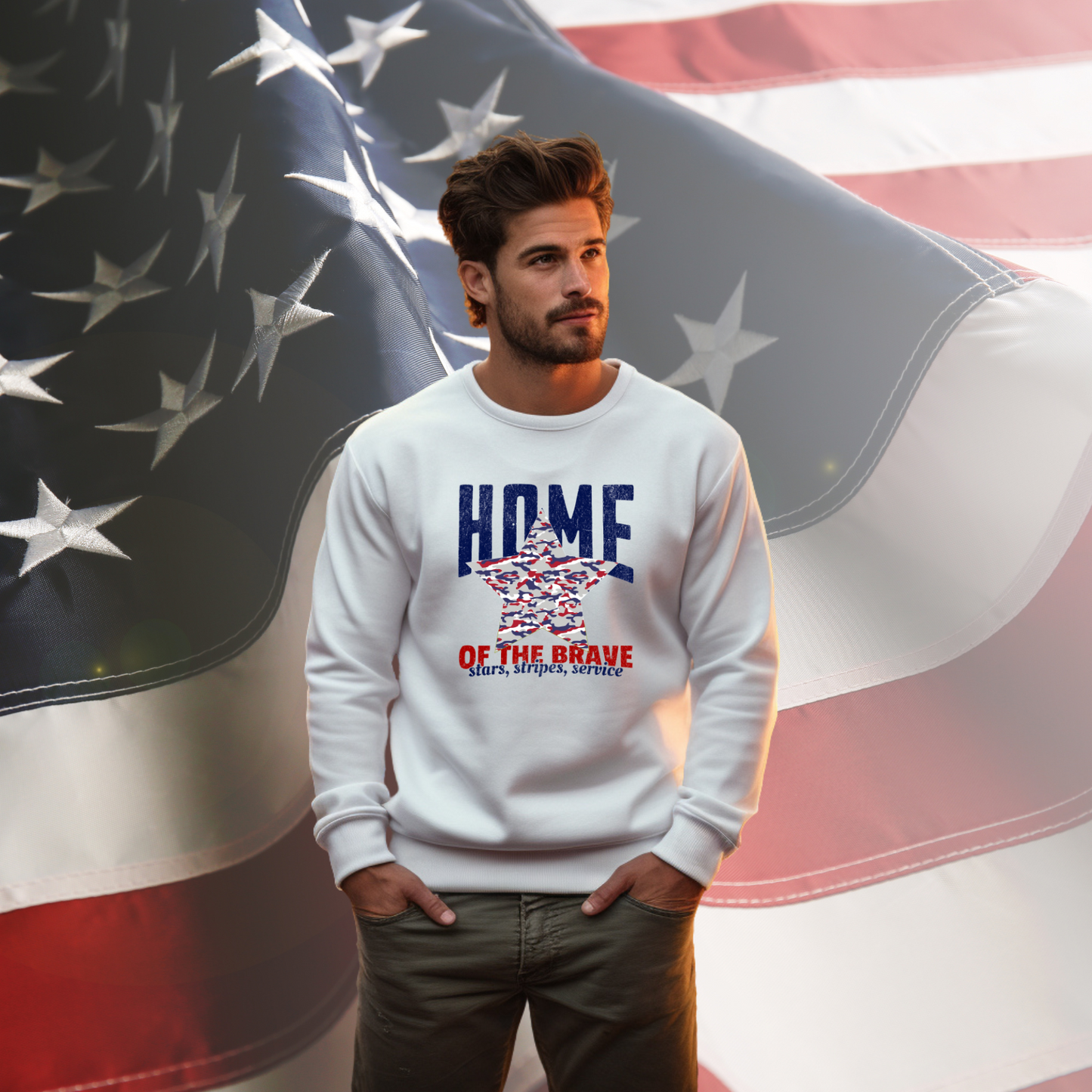 Home Of The Brave Crewneck Sweatshirt