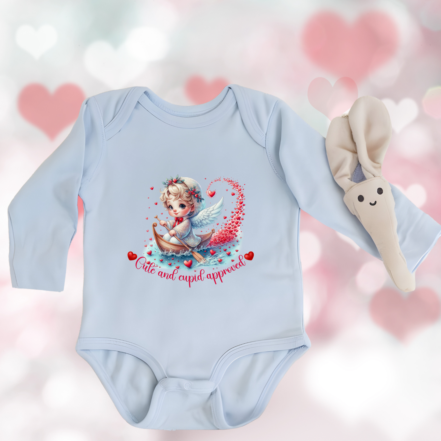 Cute And Cupid Approved Infant Long Sleeve Onesie