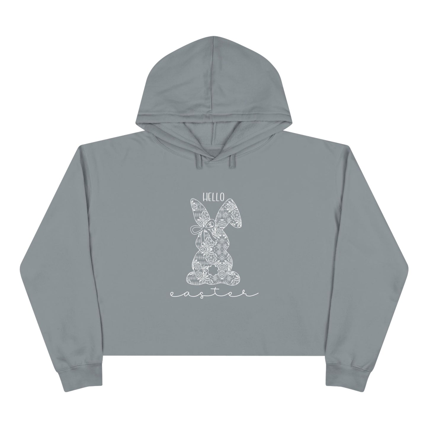 Hello Easter Crop Hoodie