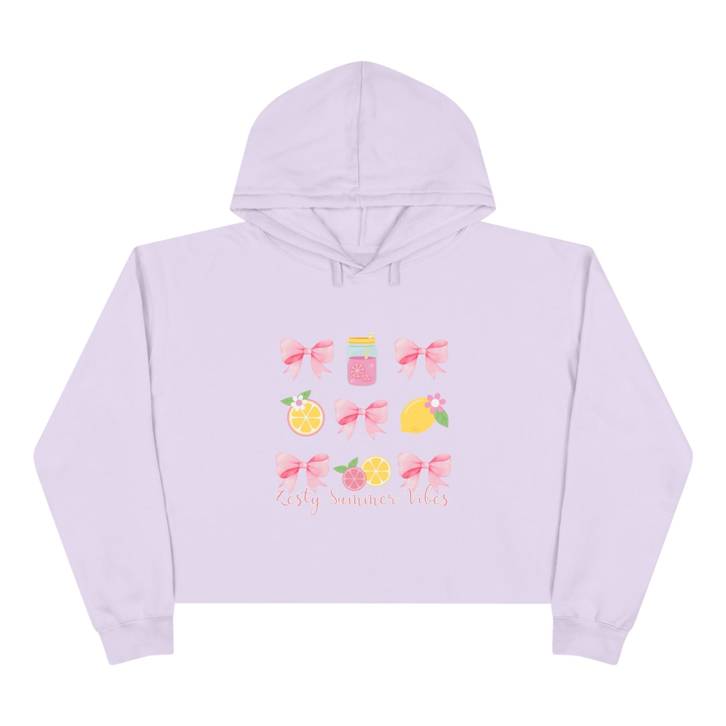 Zesty Summer Vibes Crop Hoodie