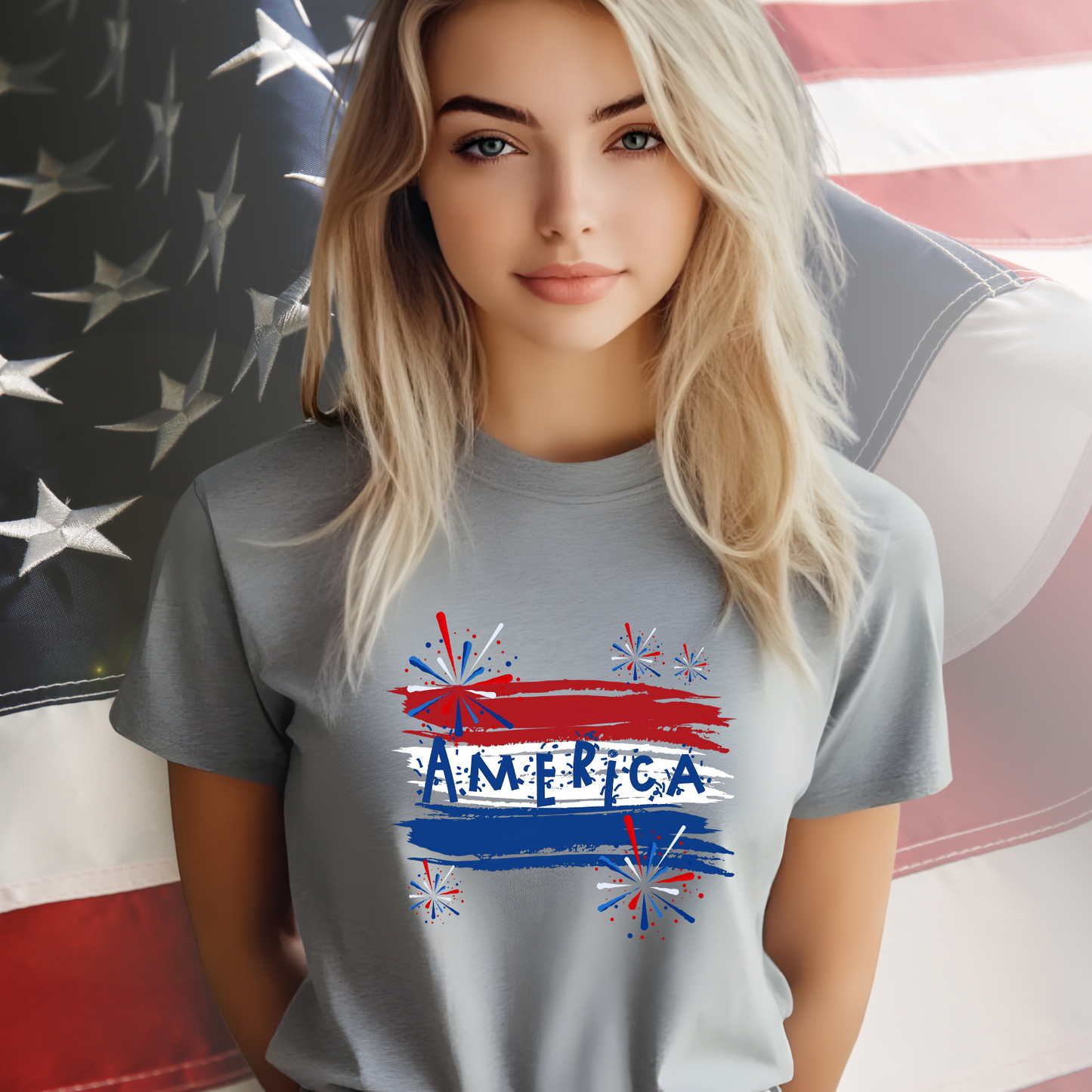 America Firework Burst T-Shirt