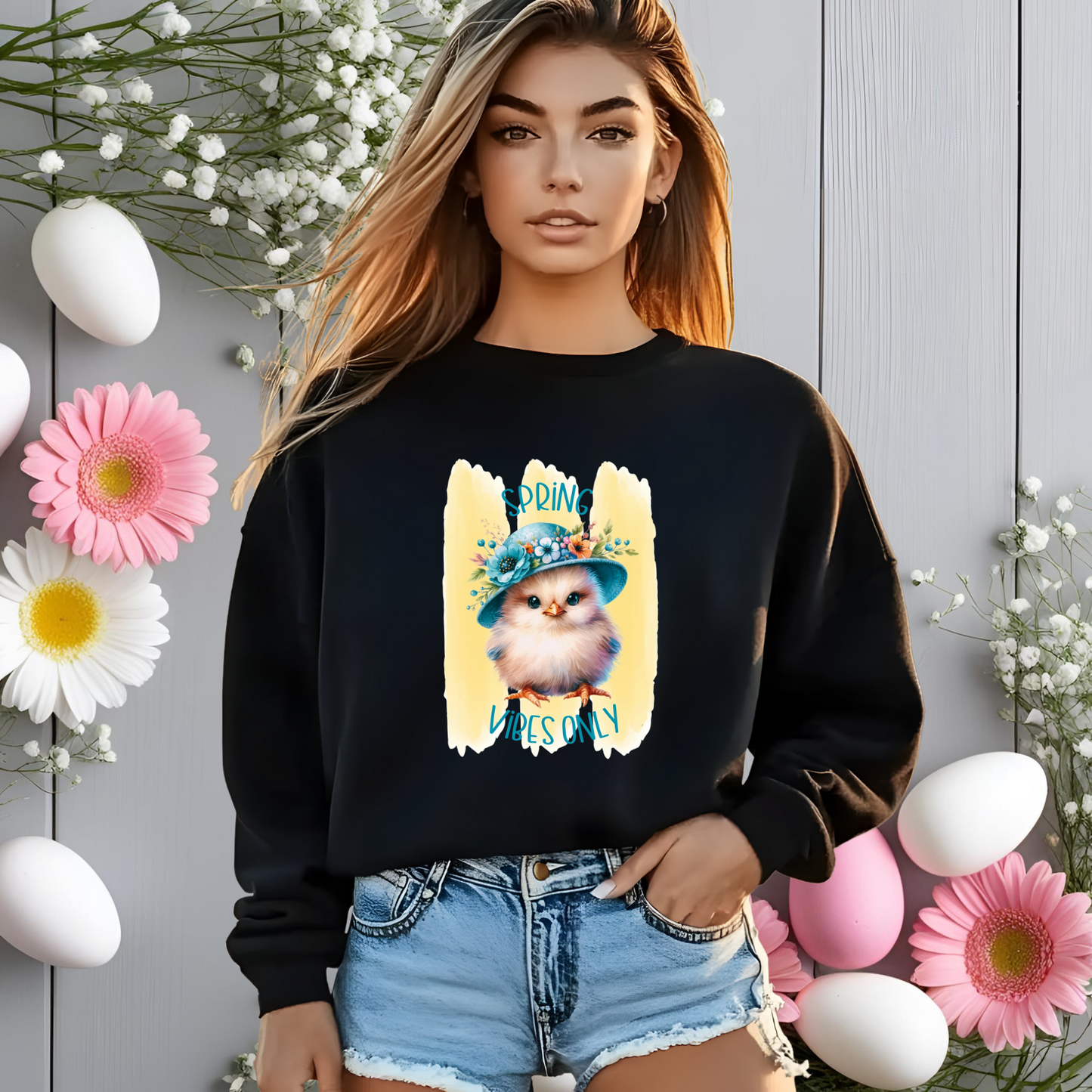 Spring Vibes Only Crewneck Sweatshirt