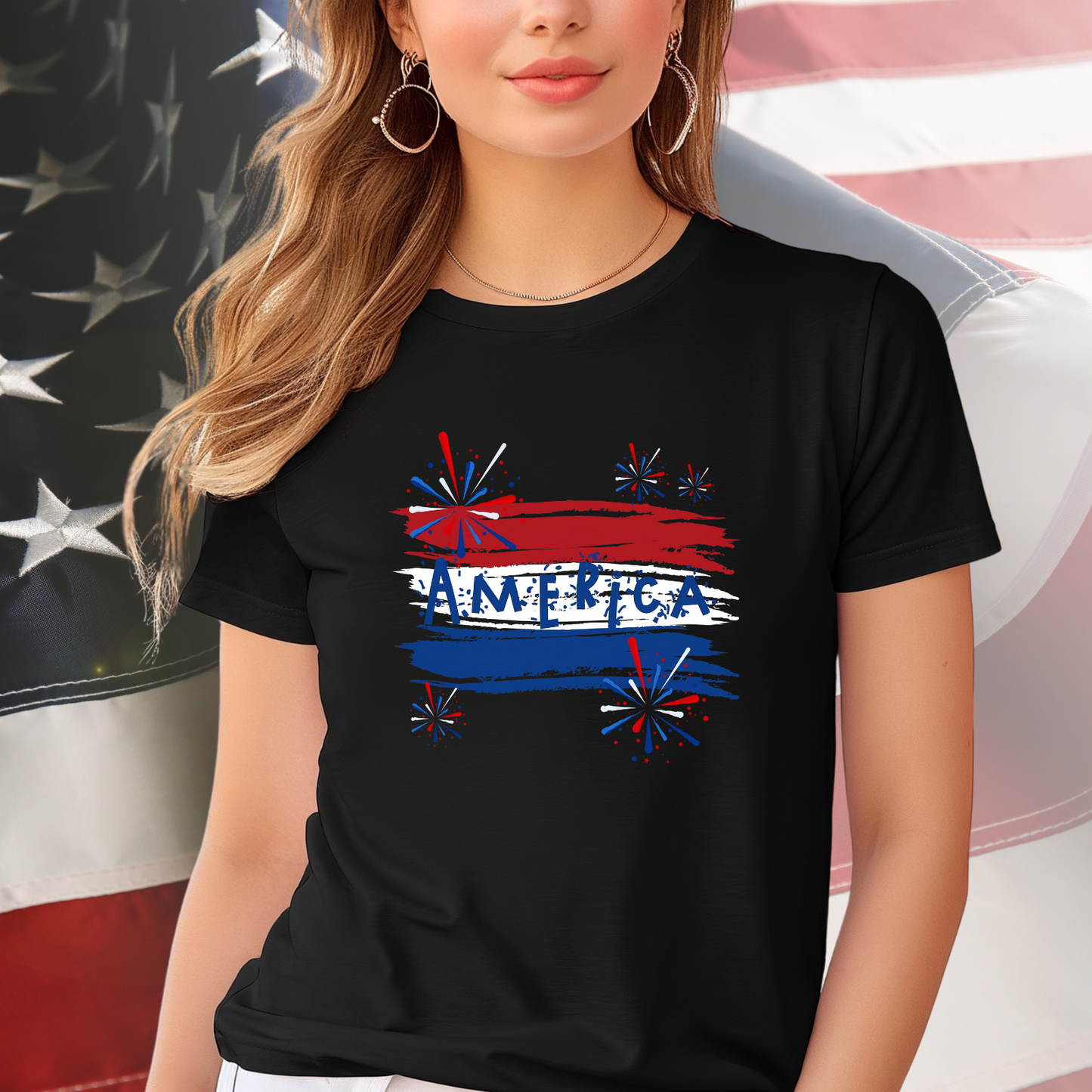 America Firework Burst T-Shirt