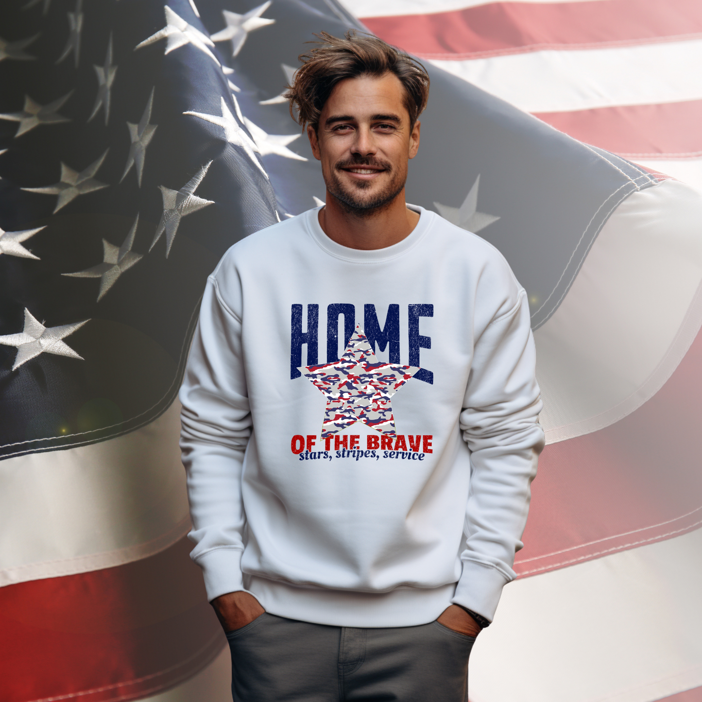 Home Of The Brave Crewneck Sweatshirt