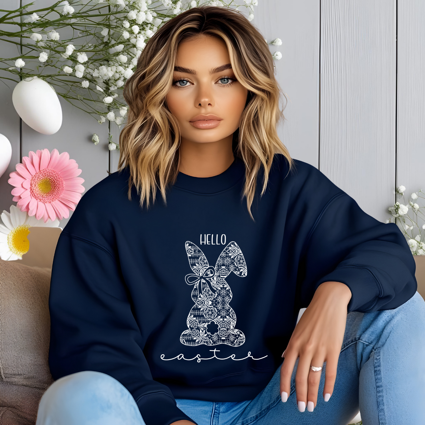 Hello Easter Pullover Hoodie