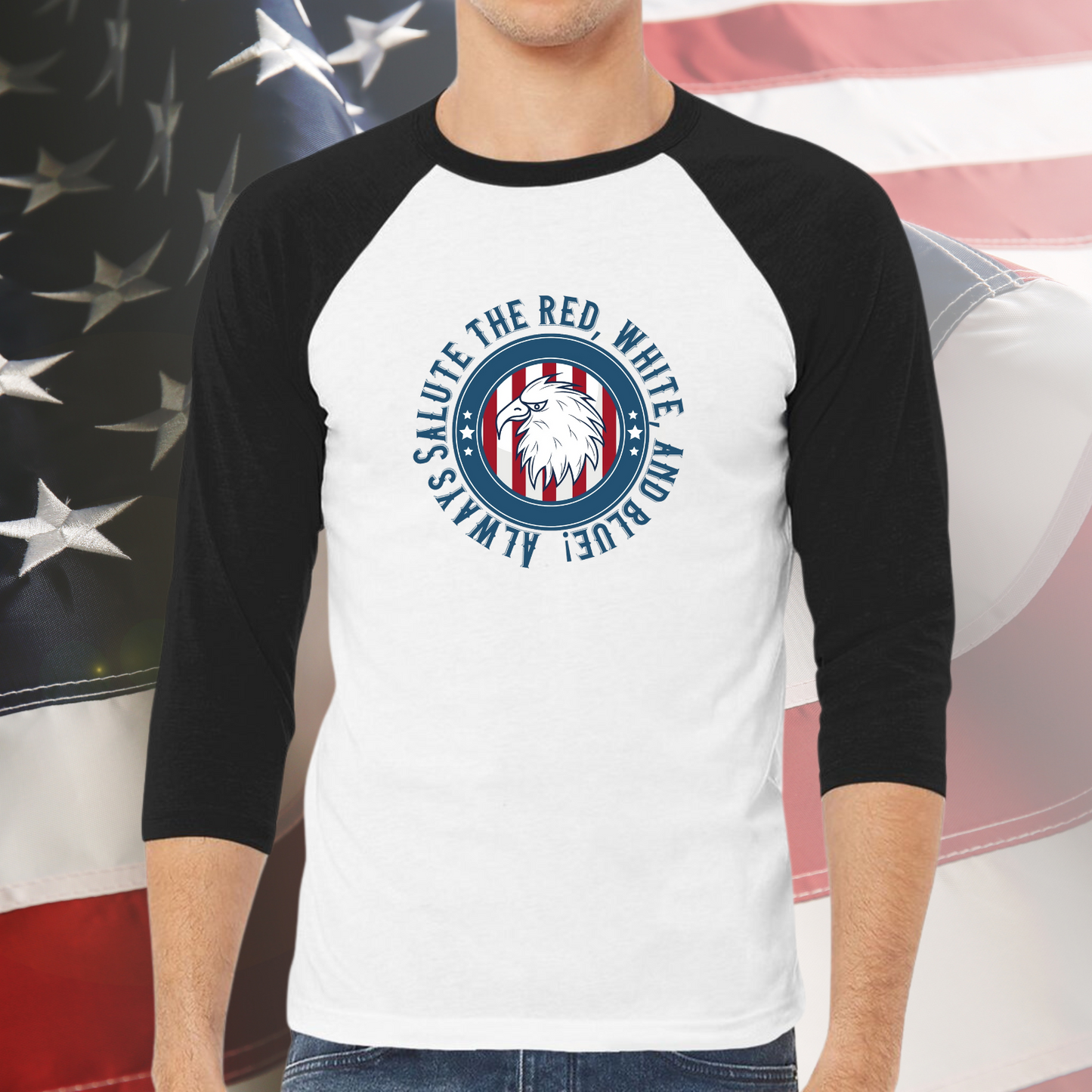 Always Salute Baseball Tee