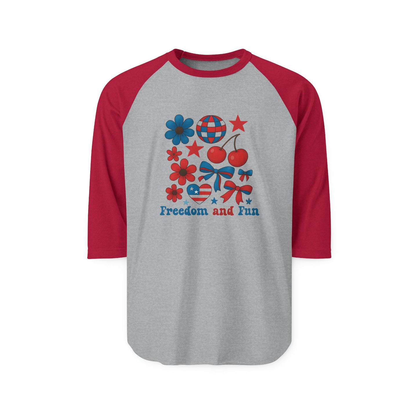 Freedom And Fun Baseball Tee