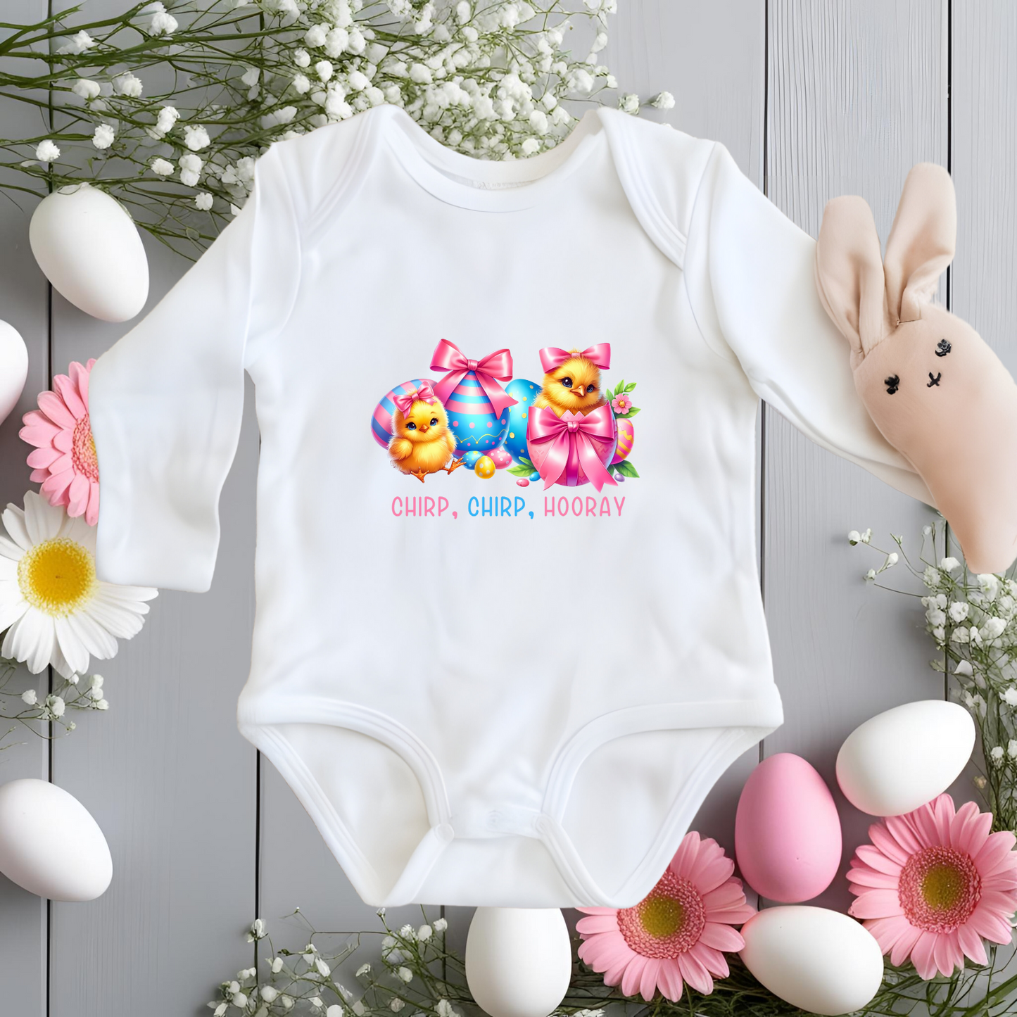 Chirp, Chirp, Hooray Infant Long Sleeve Onesie