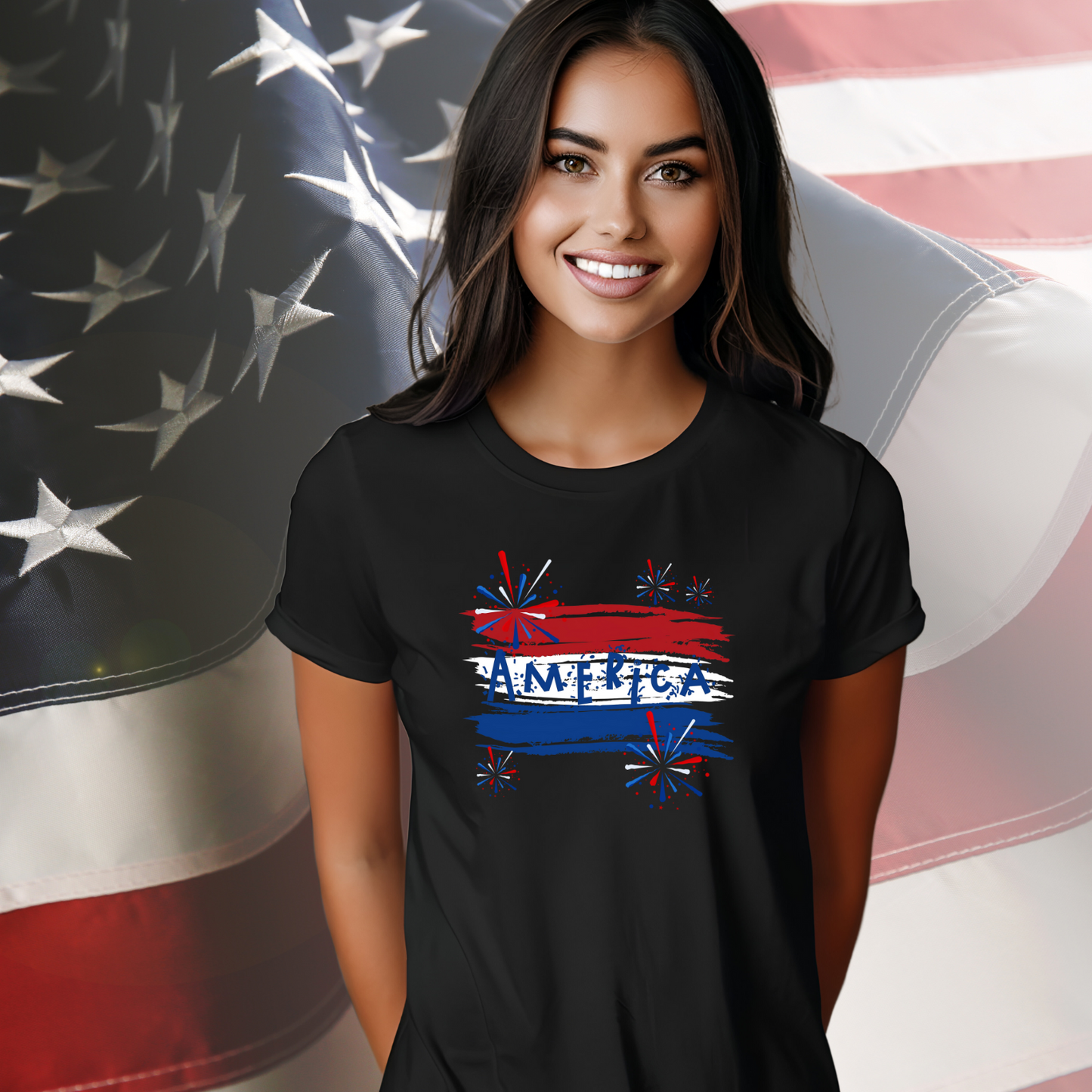 America Firework Burst T-Shirt