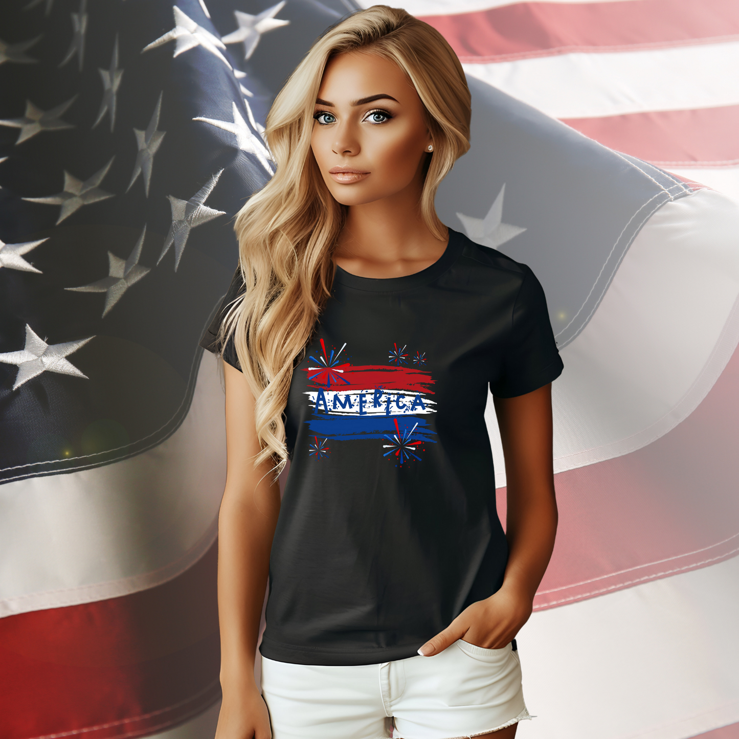 America Firework Burst T-Shirt