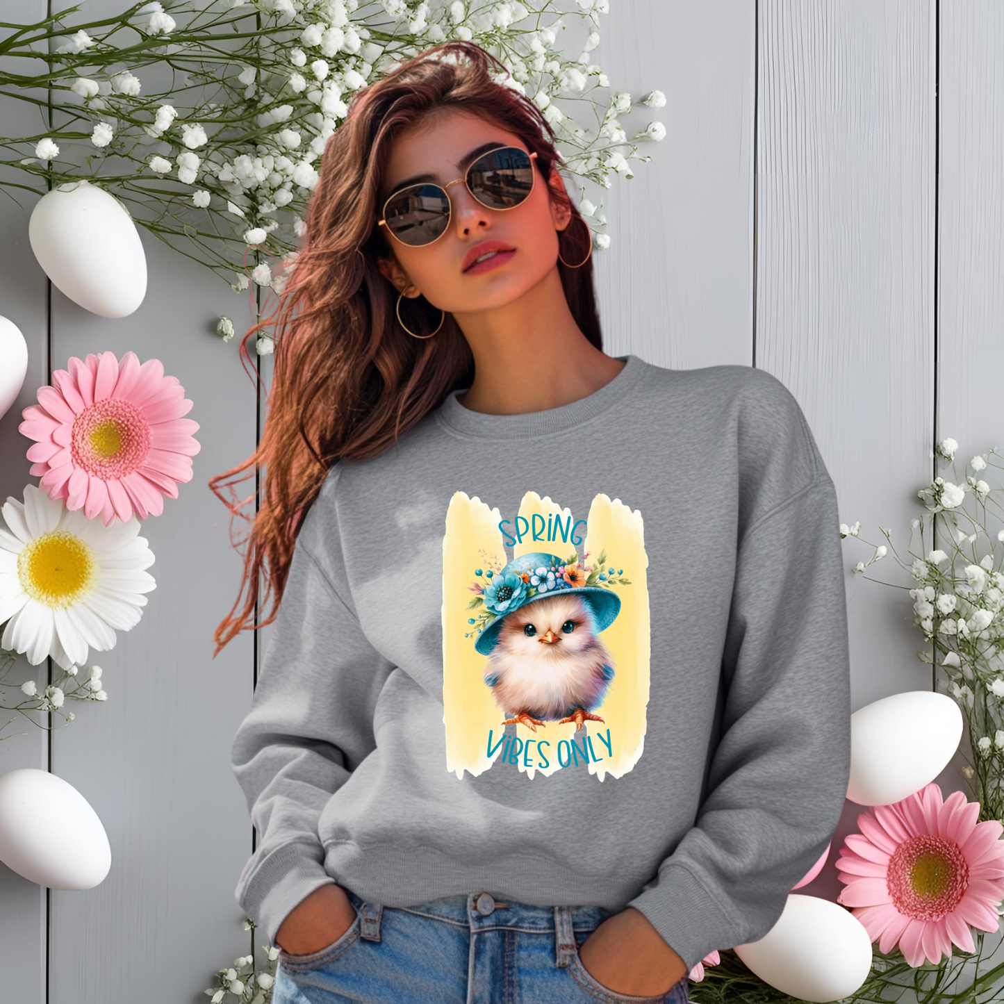 Spring Vibes Only Crewneck Sweatshirt