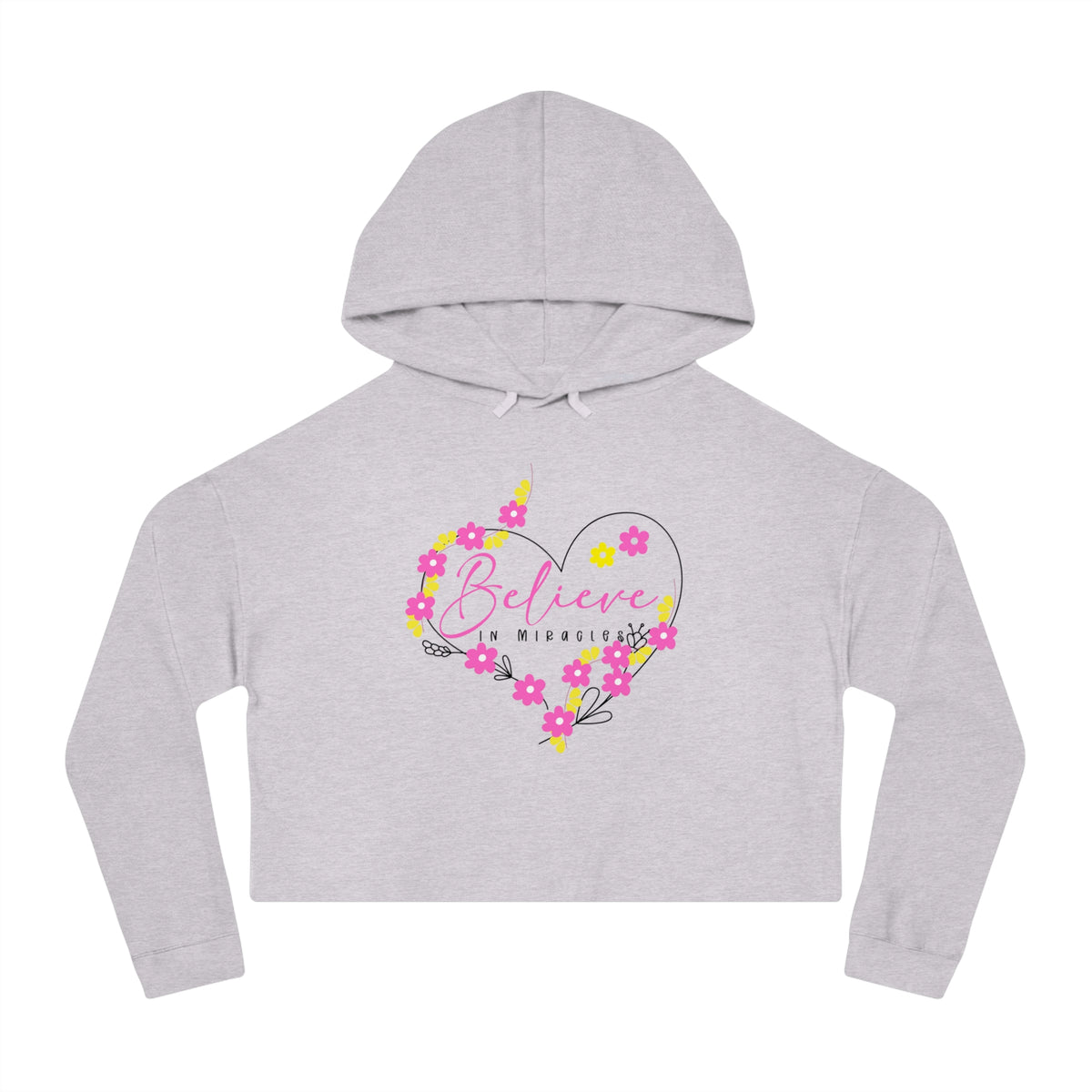 Believe In Miracles Crop Hoodie