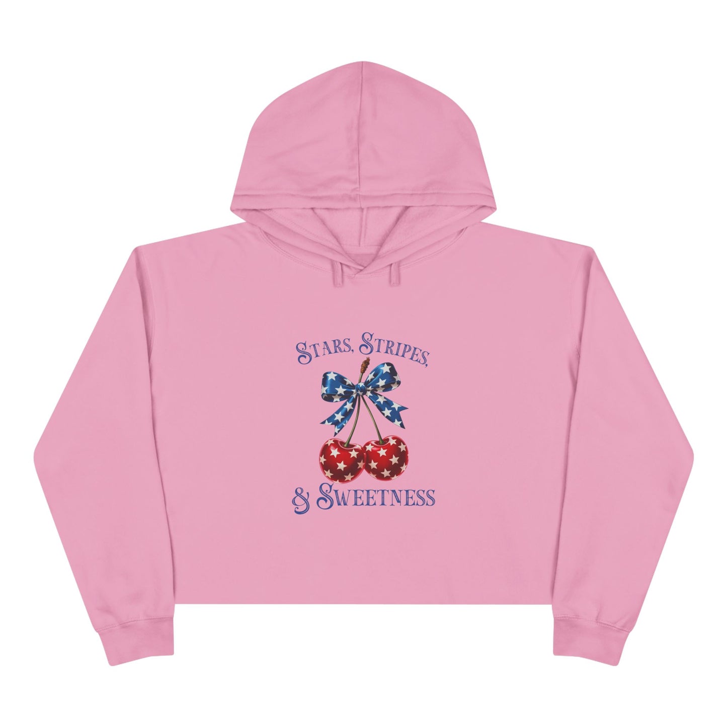Stars Stripes And Sweetness Crop Hoodie