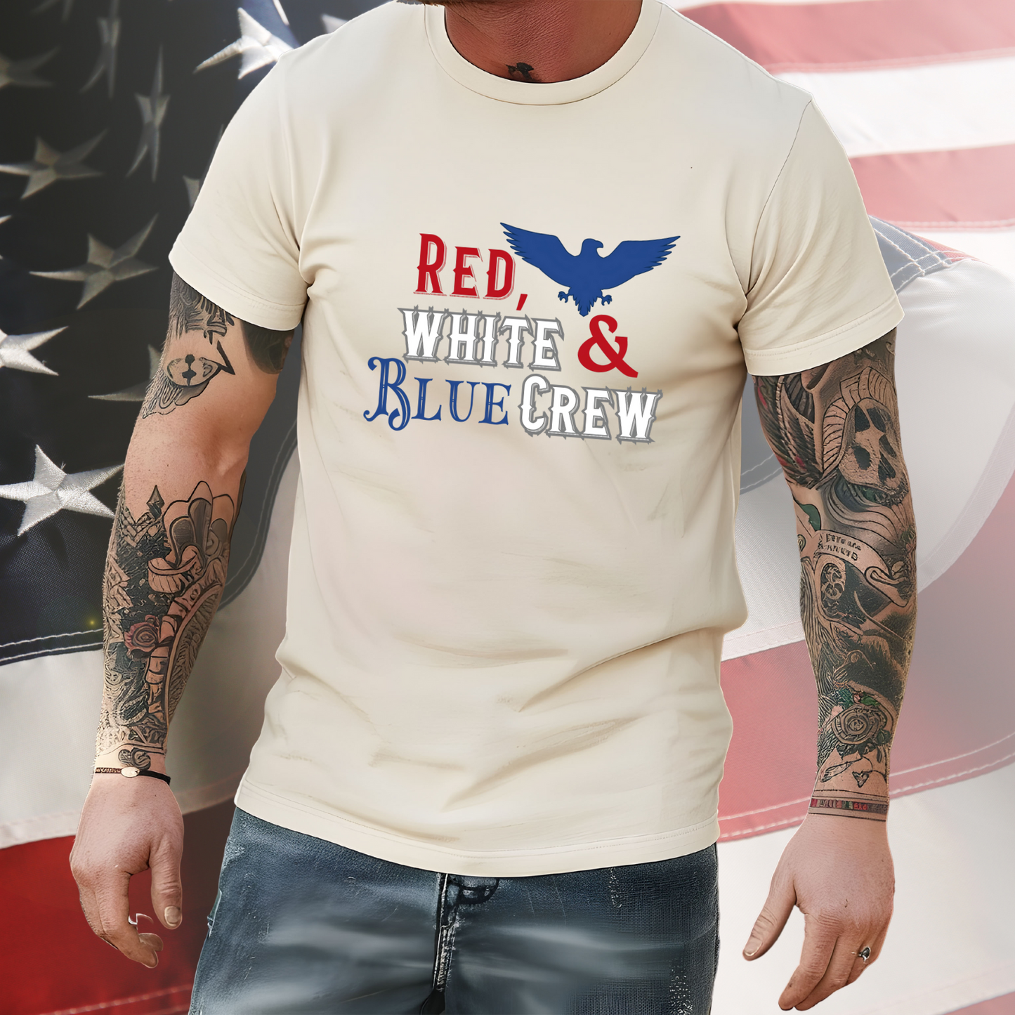 Red, White & Blue Crew T-Shirt