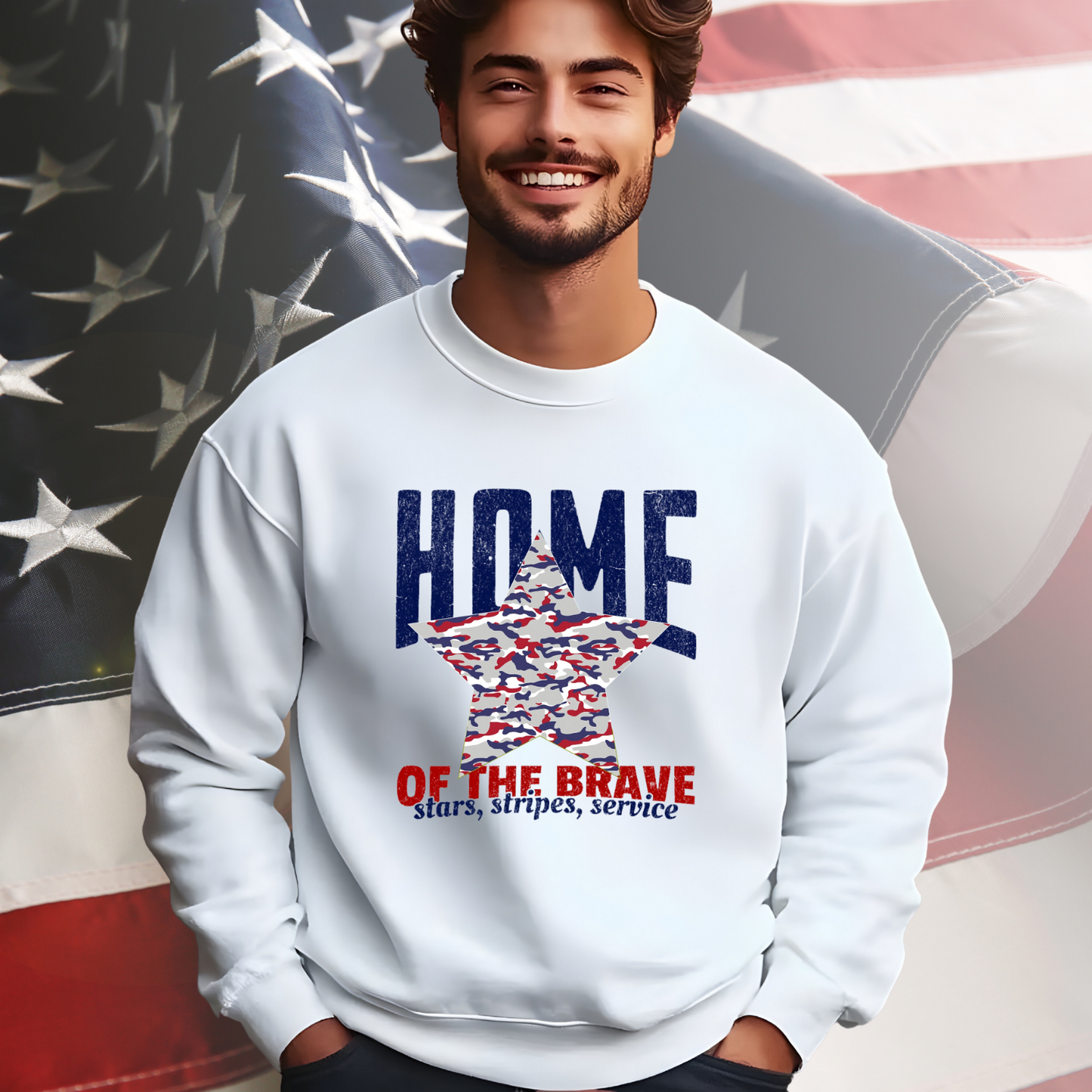 Home Of The Brave Crewneck Sweatshirt