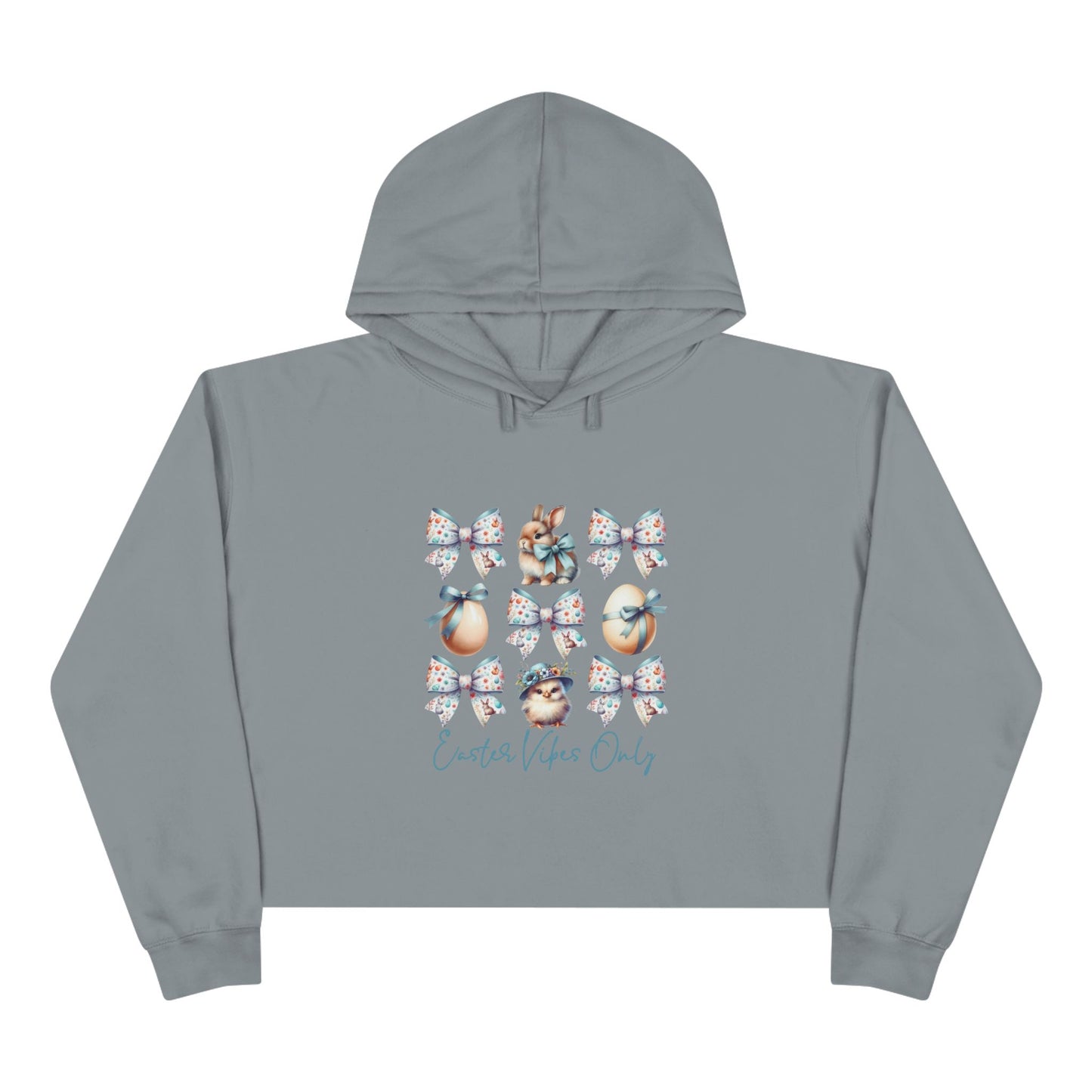Easter Vibes Only Crop Hoodie