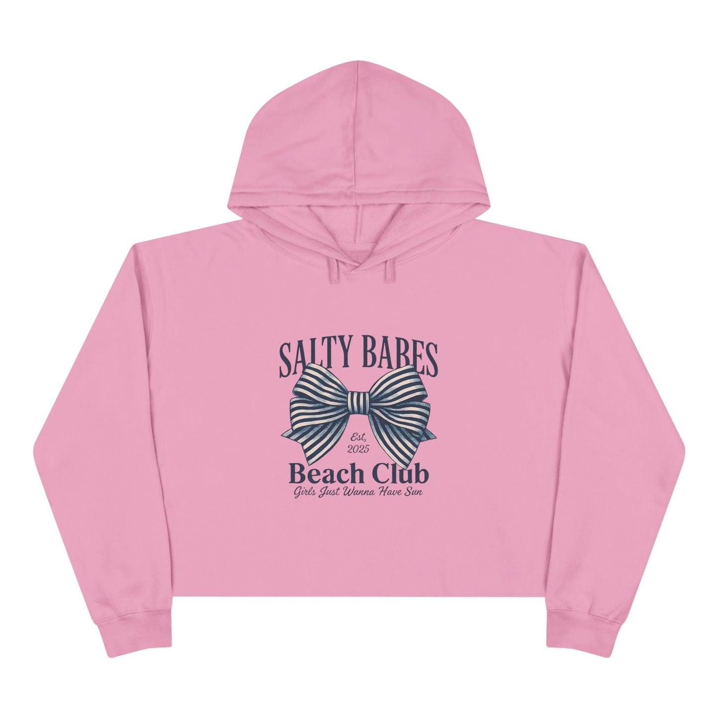 Salty Babes Beach Club Crop Hoodie