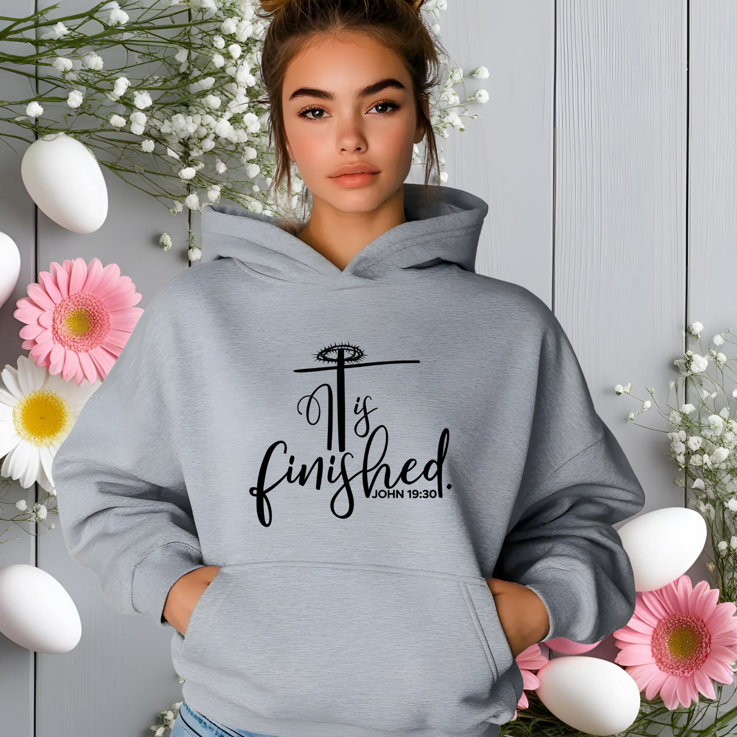 It Is Finished John 19:30 Crewneck Sweatshirt