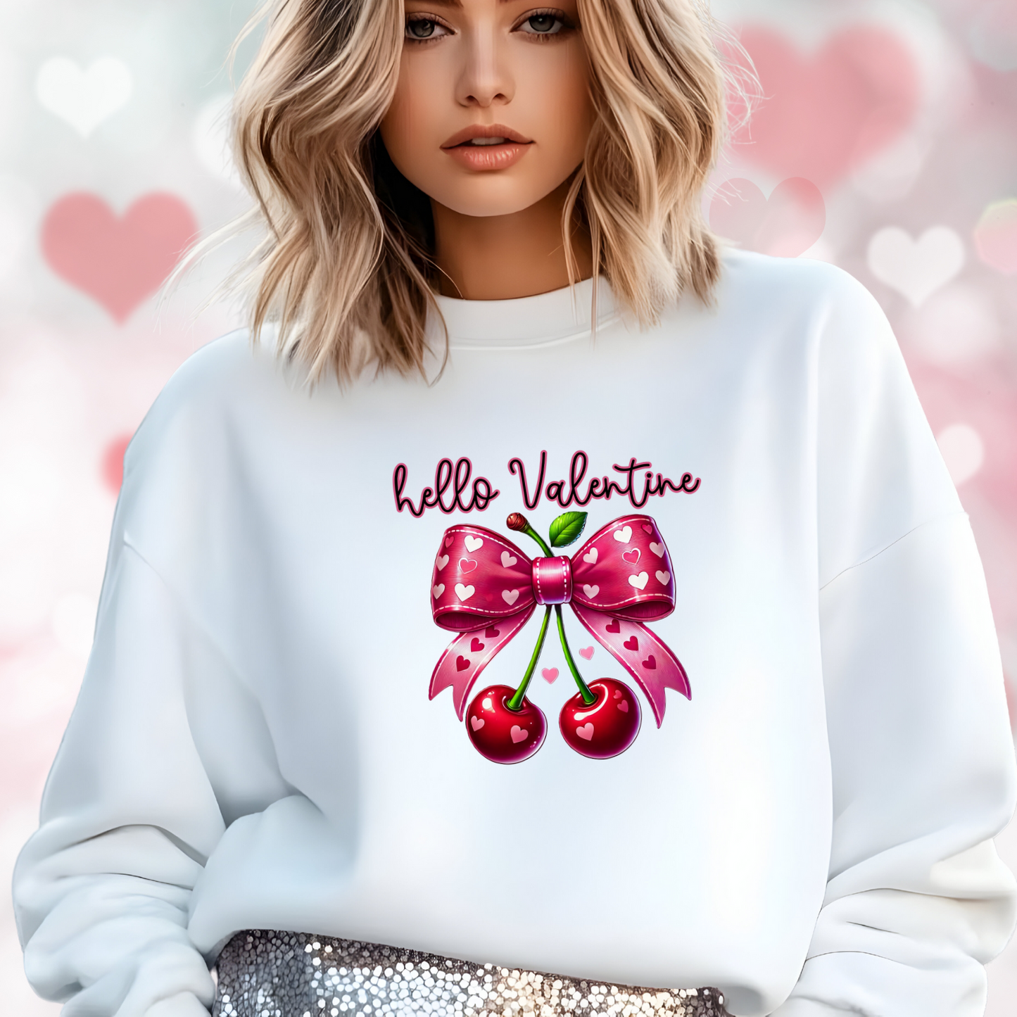 Hello Valentine Crewneck Sweatshirt