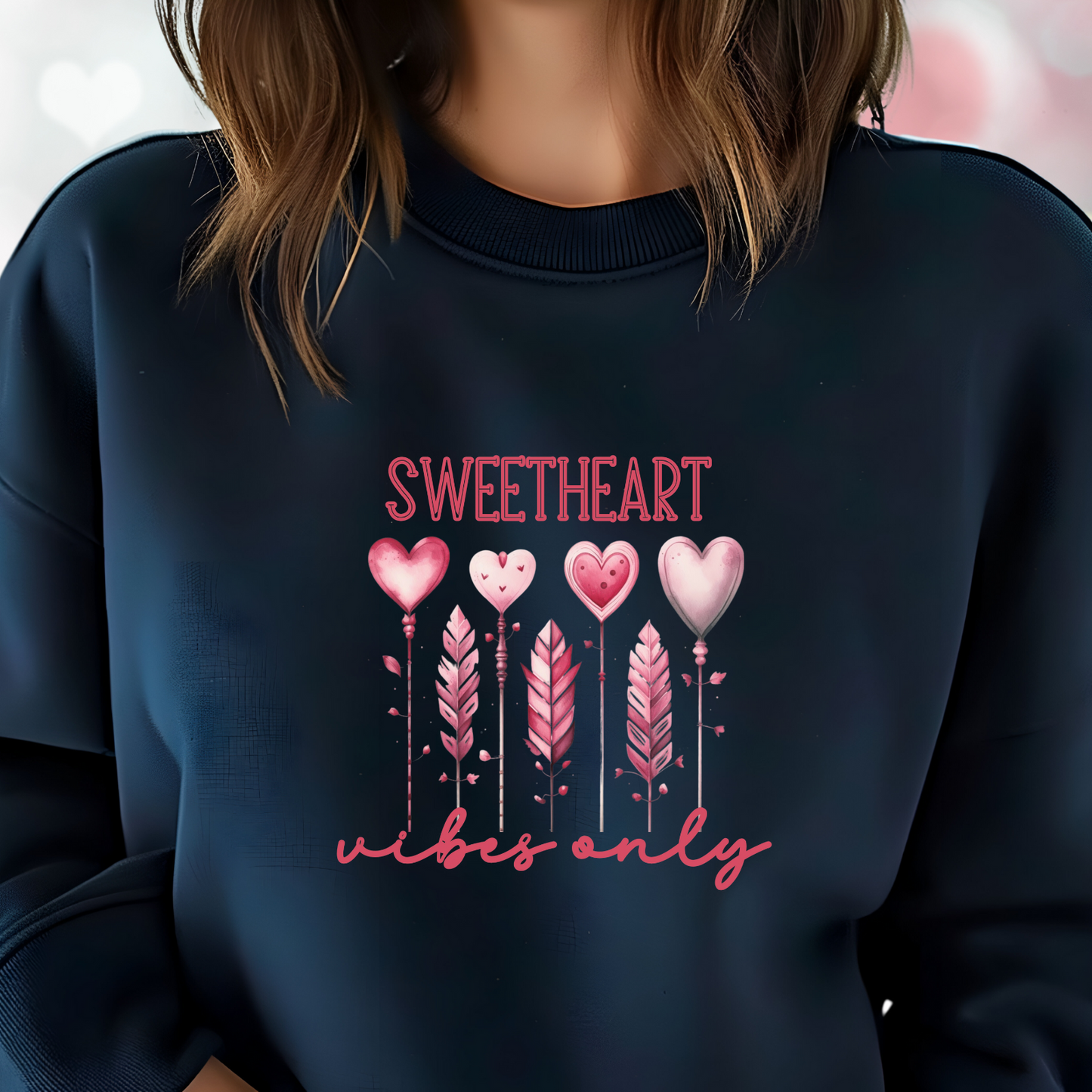 Sweetheart Vibes Only Crewneck Sweatshirt