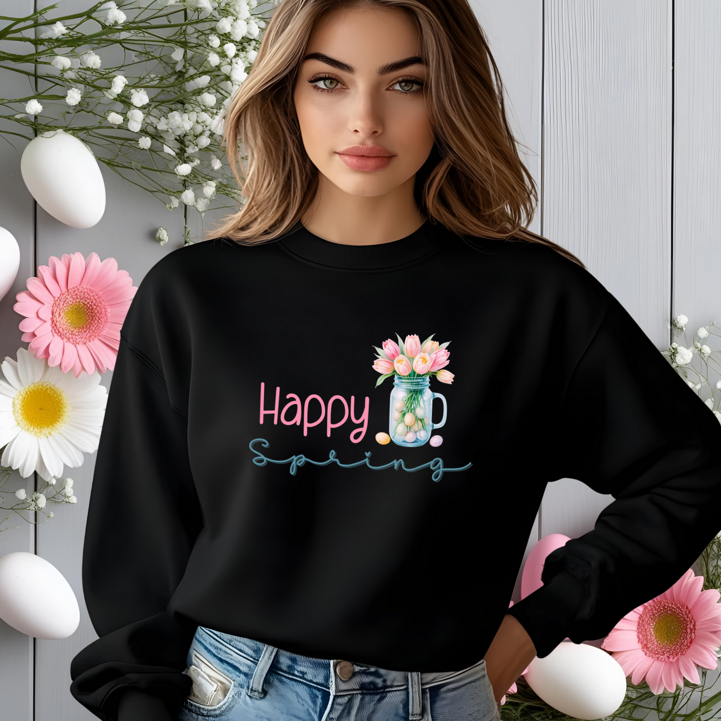 Happy Spring Crewneck Sweatshirt
