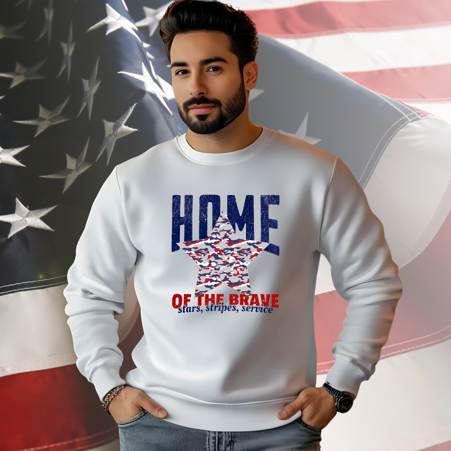 Home Of The Brave Crewneck Sweatshirt