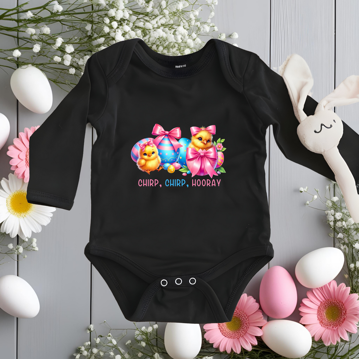 Chirp, Chirp, Hooray Infant Long Sleeve Onesie